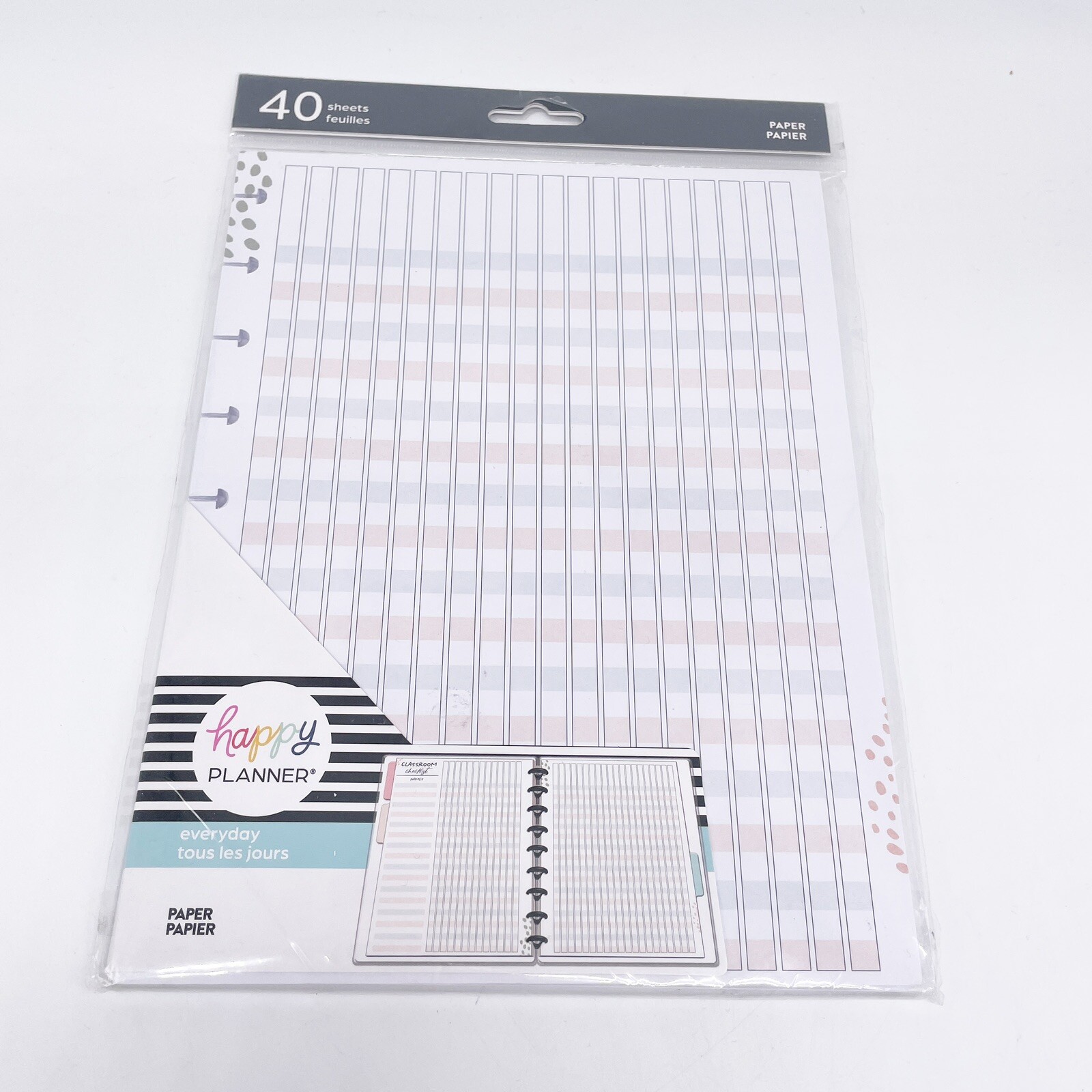 The Happy Planner Everyday Paper 40 Refill Sheets 7×9.25 inch