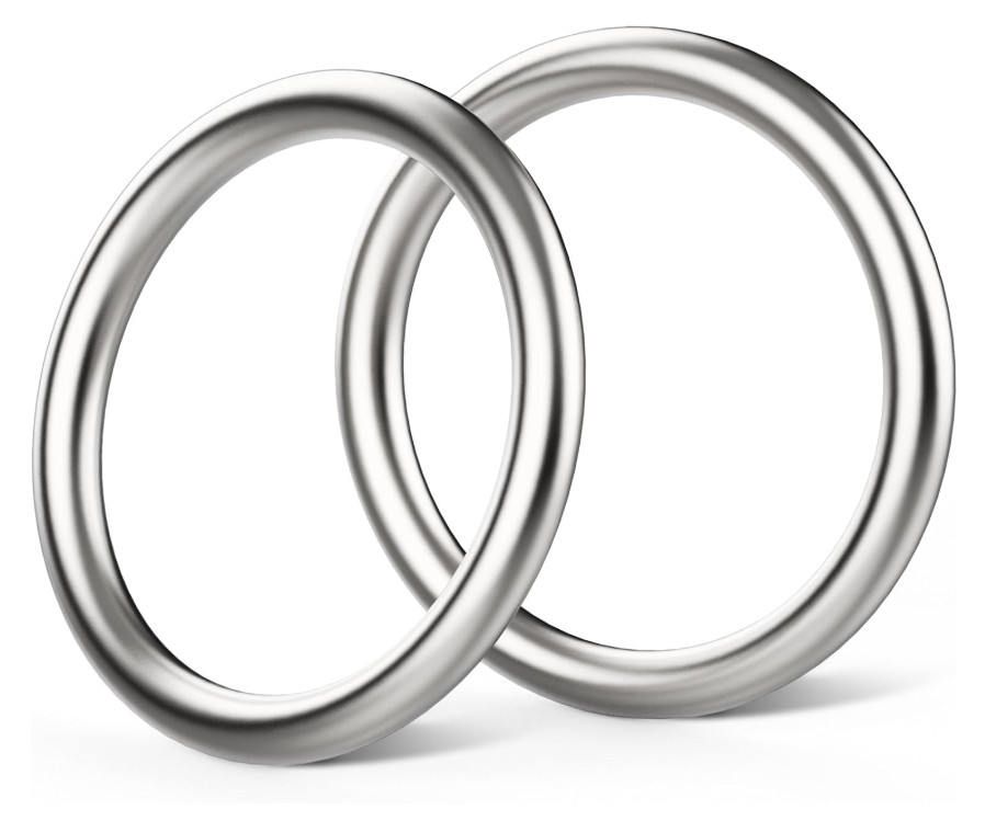 Stainless Steel Round Rings Heavy Duty Solid Metal O Ring Welded Smooth 15~150mm