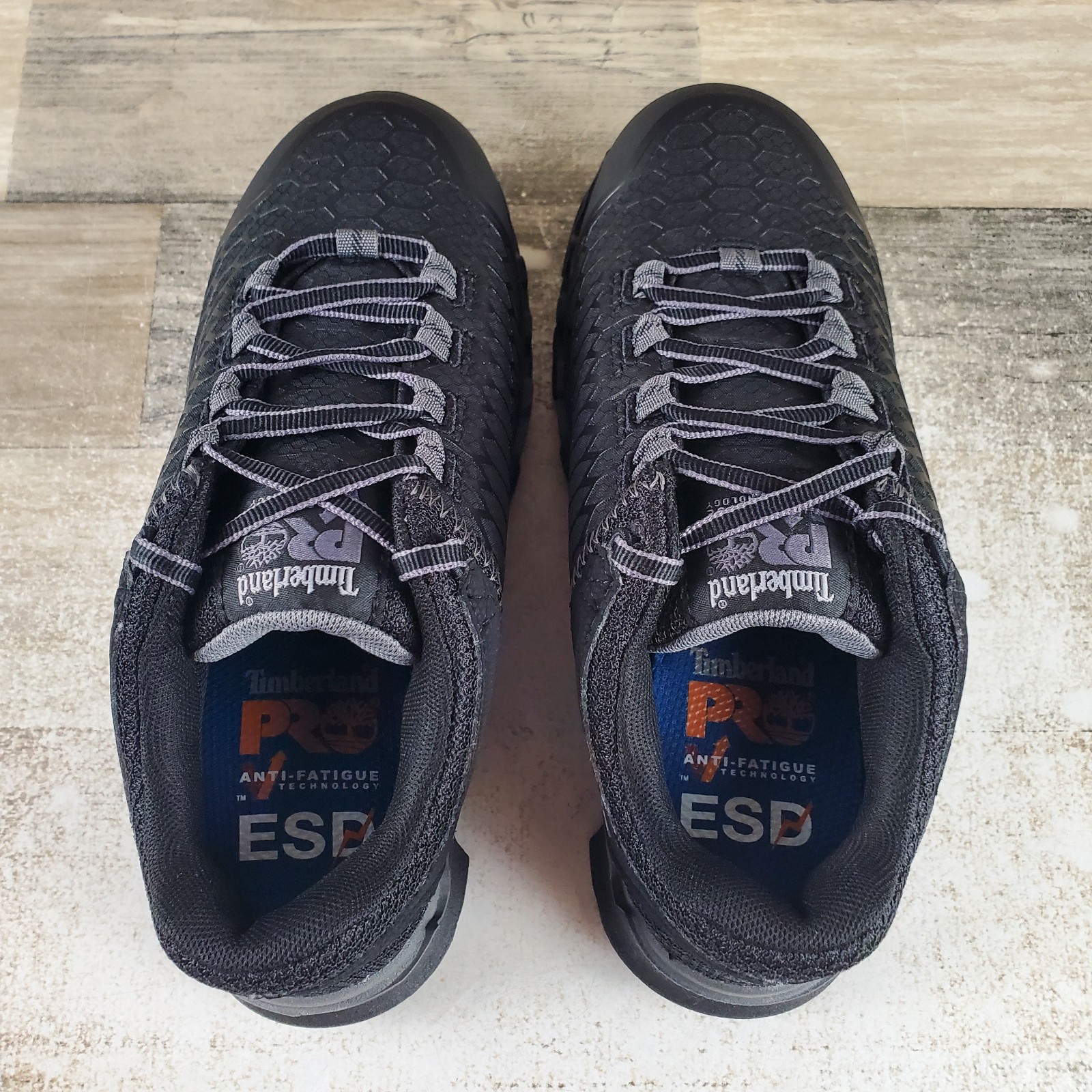 Timberland Pro Powertrain Sport Womens Work Shoes Sz 5.5 Black Alloy Toe Sneaker