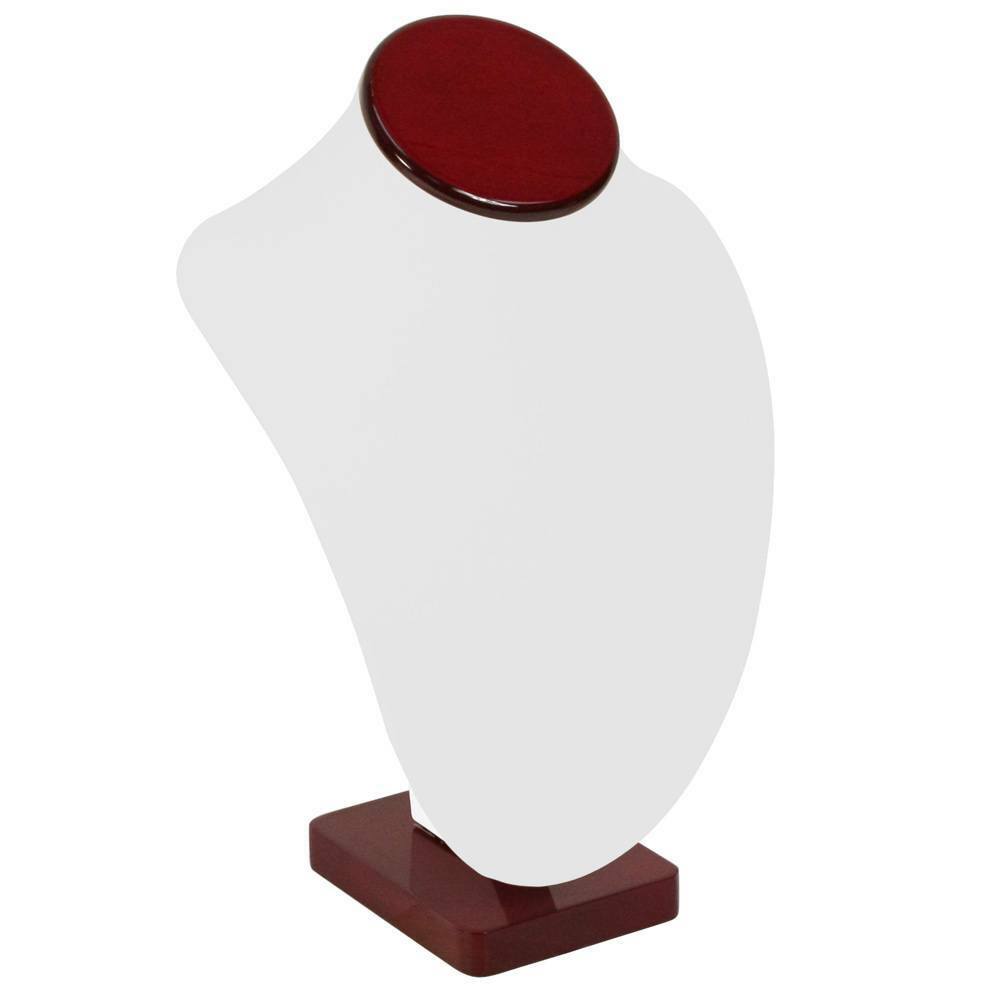 11″ Tall Red Rosewood Jewelry Necklace Bust Necklace Display Bust