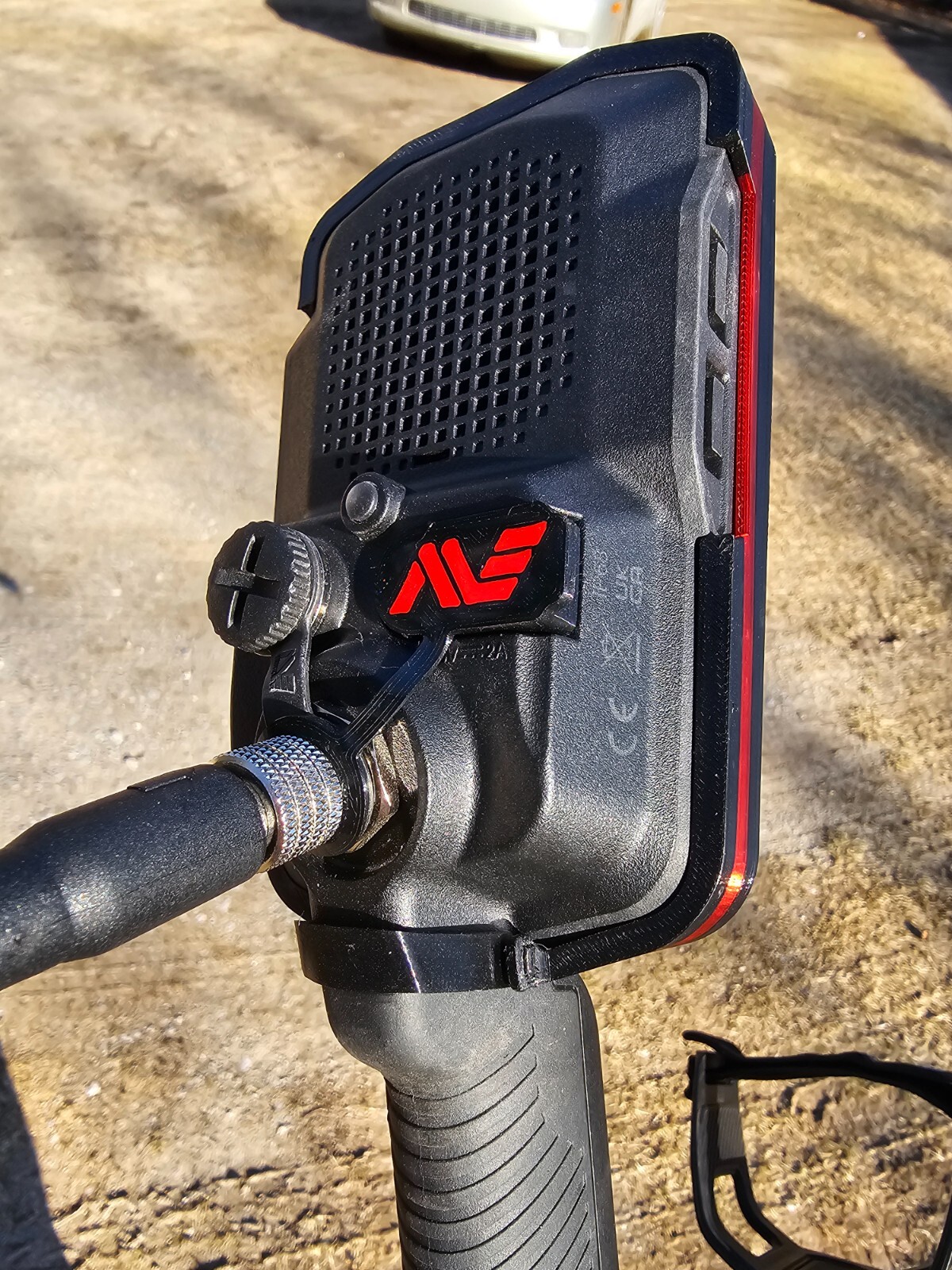 Minelab Manticore Two Tone Black/Red Flex-Rubber Protective Control Unit Cover. 