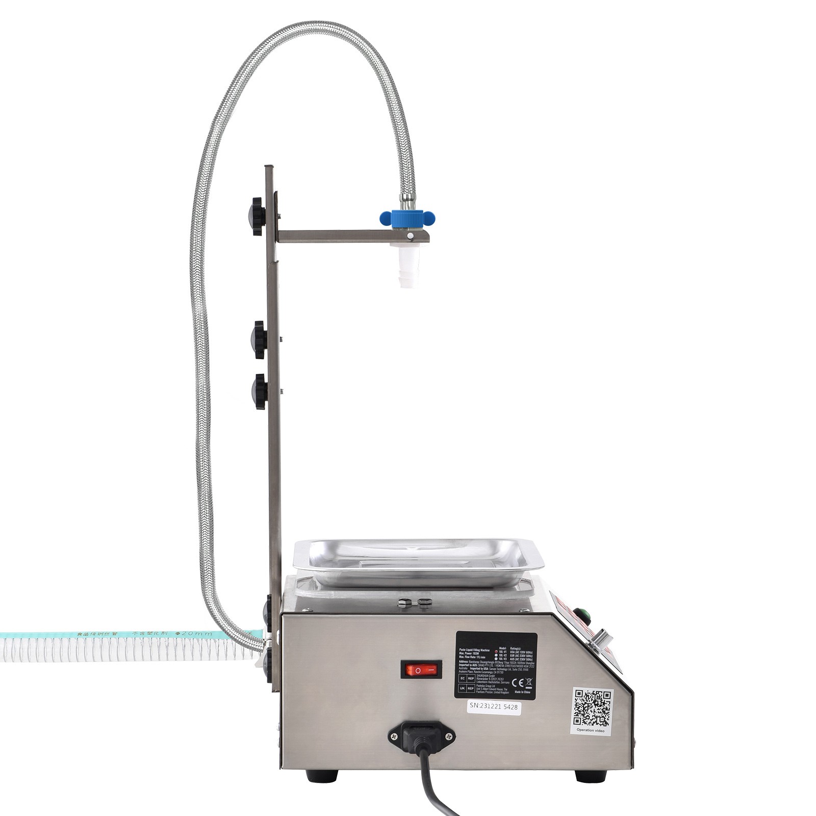 VEVOR Automatic Liquid Filling Machine Digital Control Bottle Filler 30-15000 g