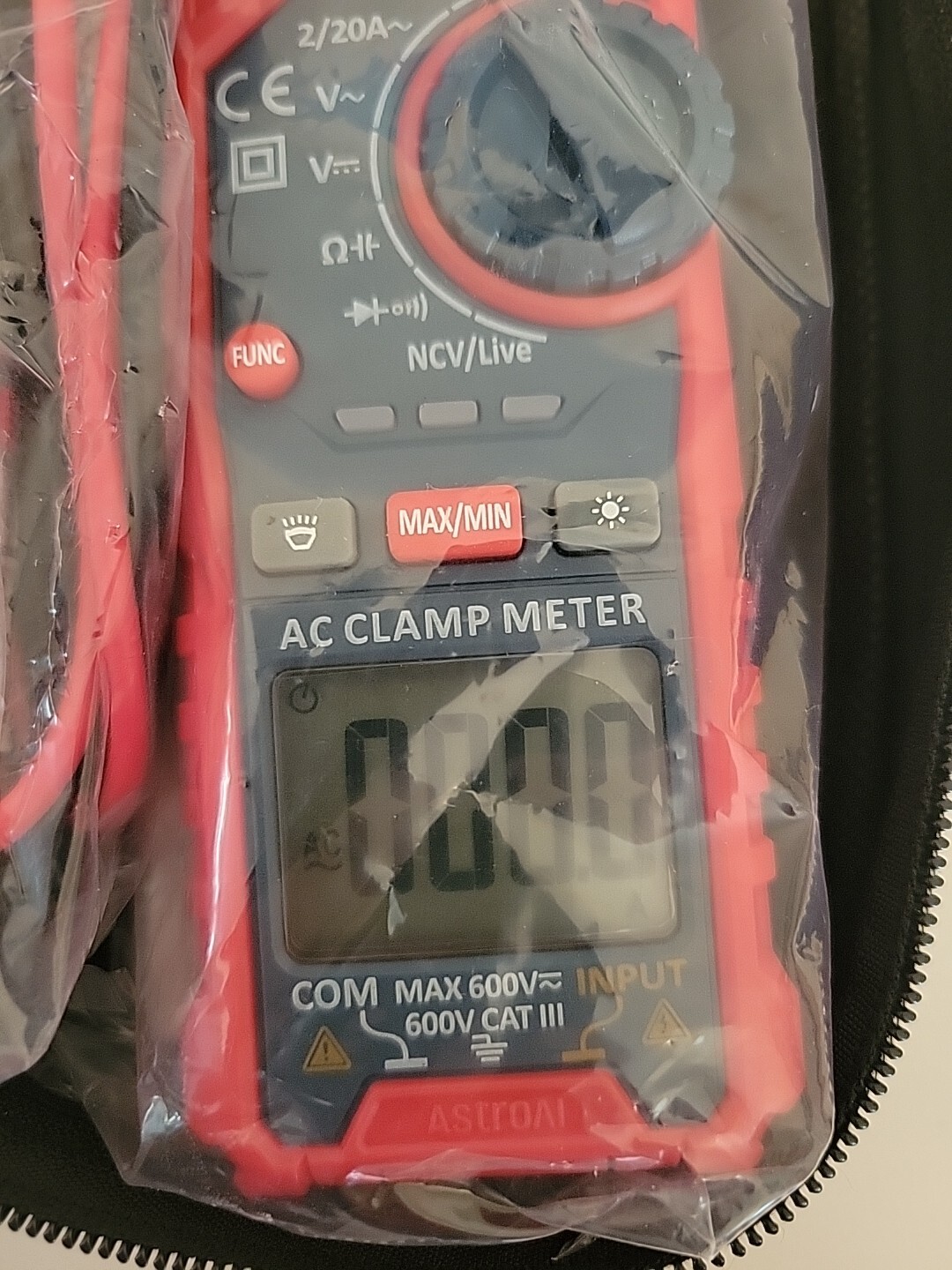 Astroai Digital Clamp Meter, 2000 Counts Amp Voltage Tester, AC Current, CM2KOR