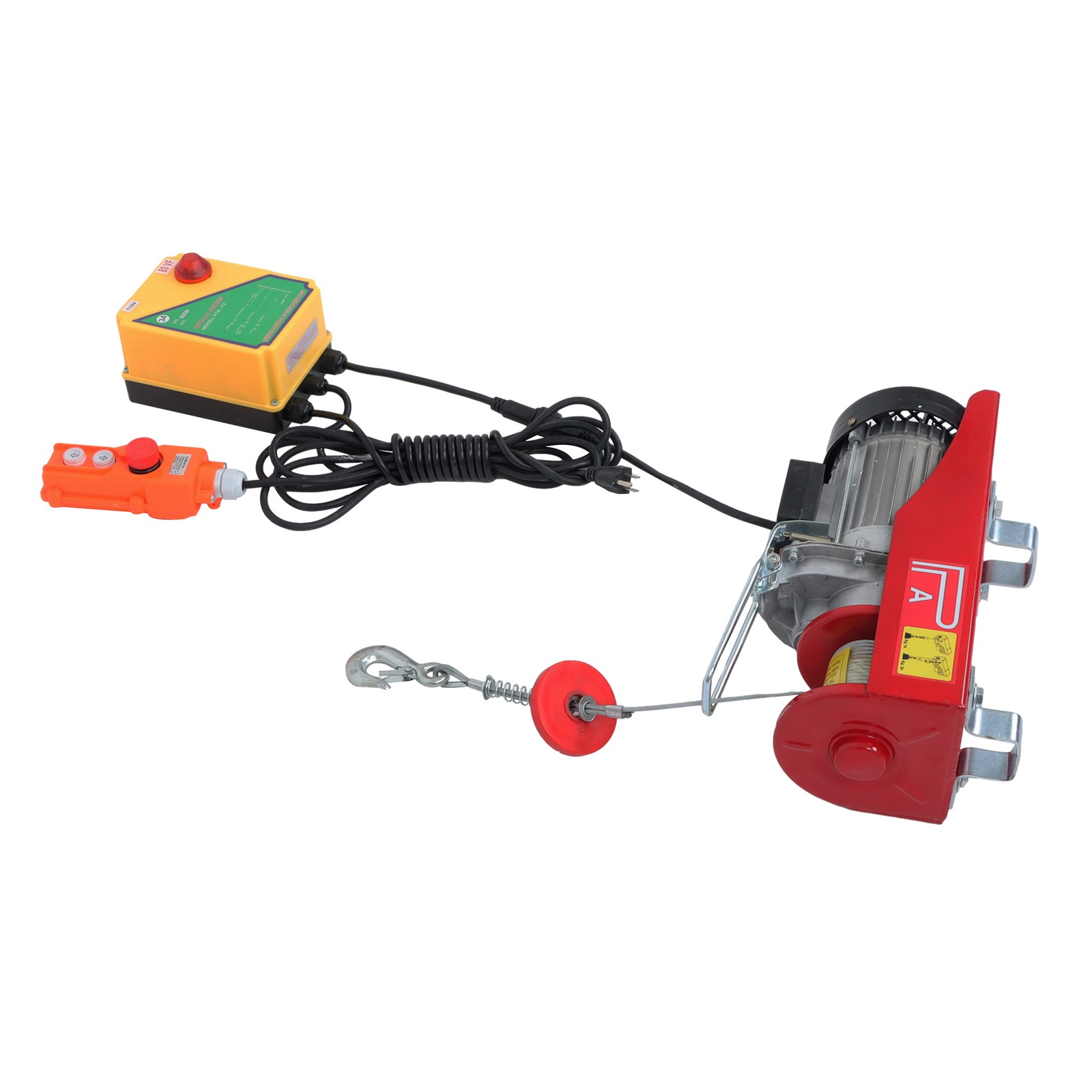 Mini Electric Hoist 1320lbs 328ft Wireless Remote Control+Wired Remote