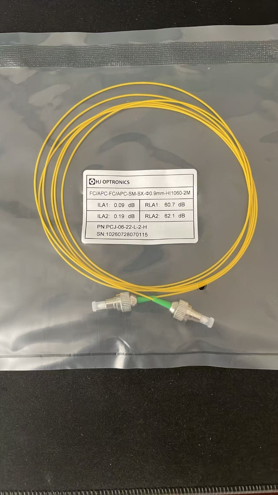 HJ Optronics HI-1060 fiber jumper 900um loose tube 2.0m FC/APC-FC/APC Patch Cord