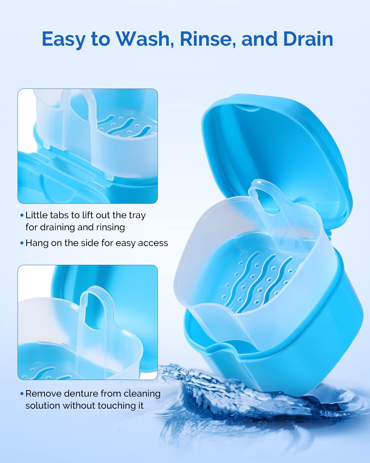 JMU Orthodontic Retainer Denture Storage Box Case Mouthguard Container Colors