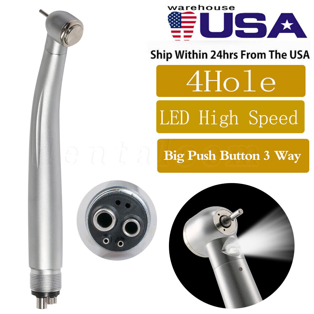 Dental E-generator LED High Speed Torque Head 3 Spray Handpiece 4Hole