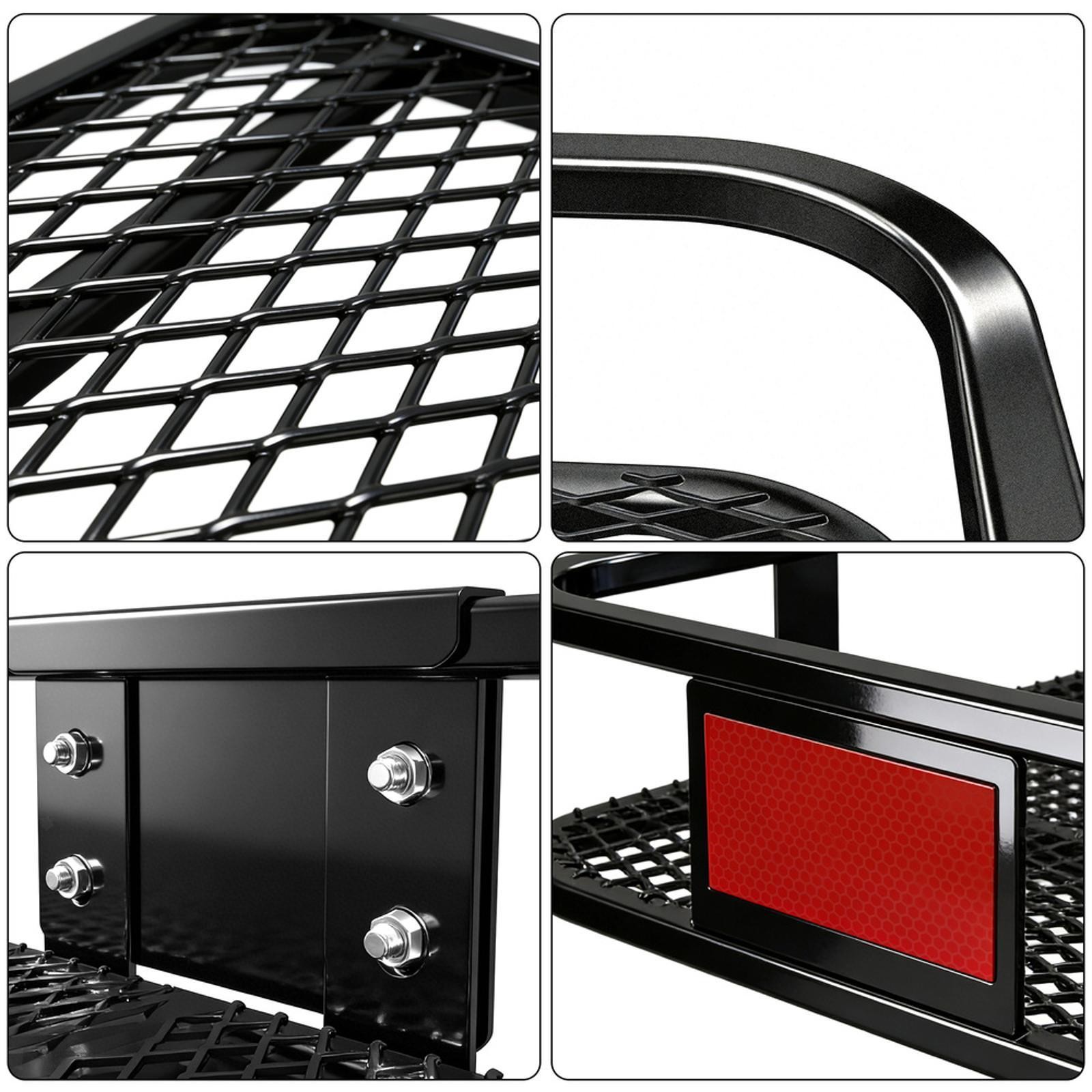 Heavy Duty Load Folding Hitch Cargo Carrier, 500Lbs Trailer Basket, Waterproof