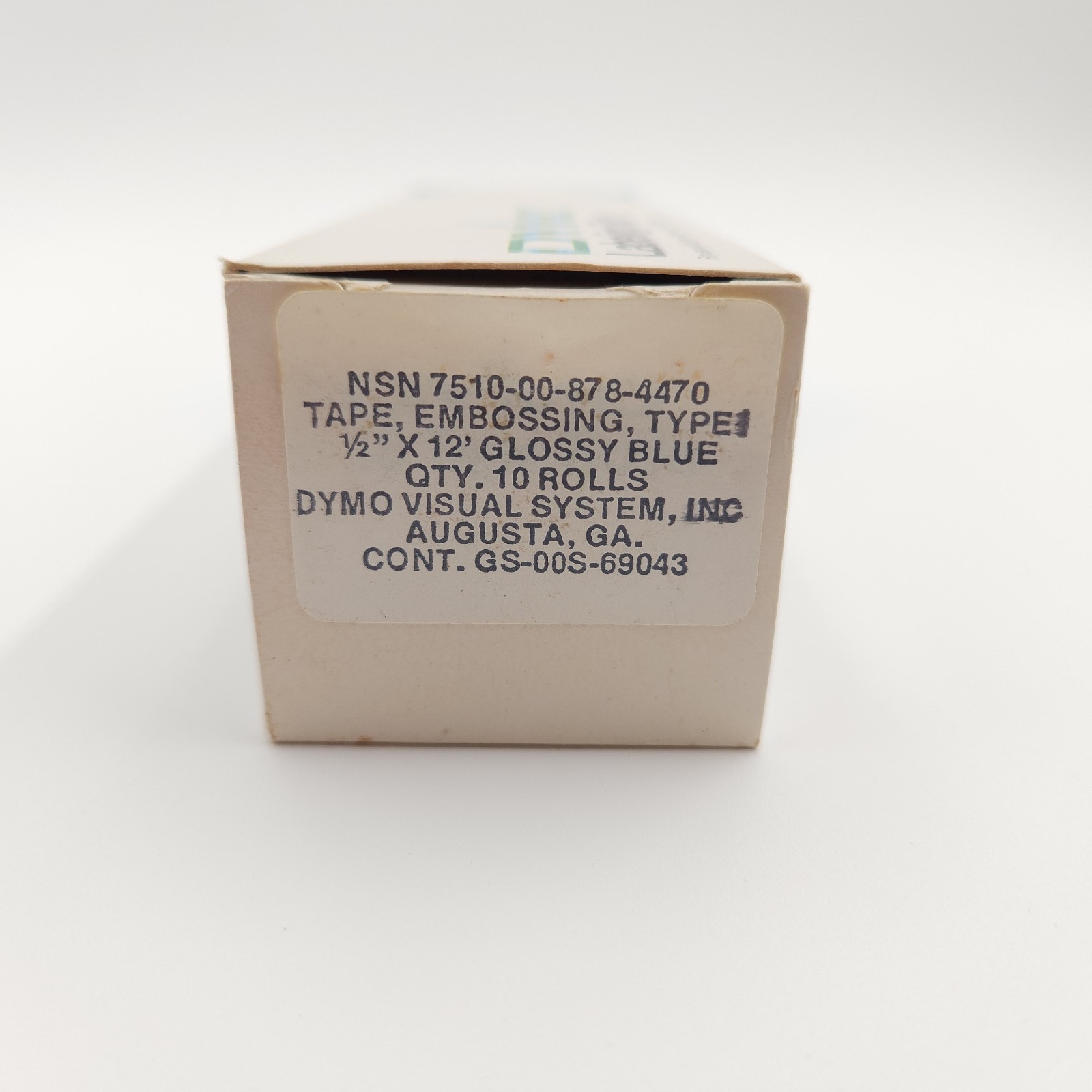 Vintage 10 Rolls Dymo Labeling Tape Glossy Blue 1/2″x 12′ Embossing Type I NOS