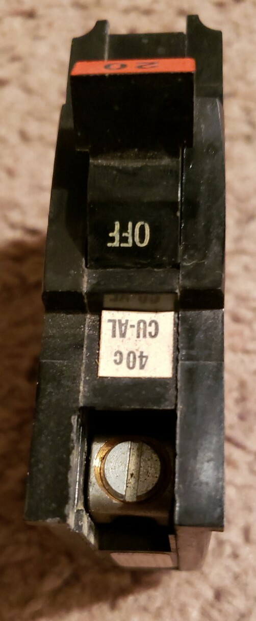 Federal Pacific Electric FPE NA120 1P20a Stab Lok Circuit Breaker Full 1″ Size