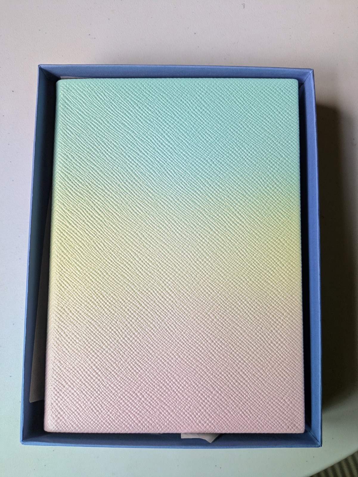 Smythson of Bond Street Soho Notebook in Panama-Rainbow- Limited Edition-New