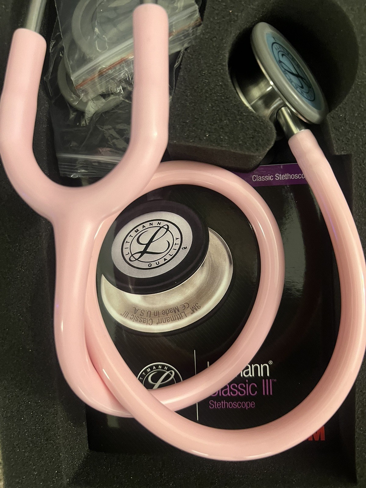Cardiology Classic III Pink Peal Monitoring Stethoscope Free Shipping OPENBOX