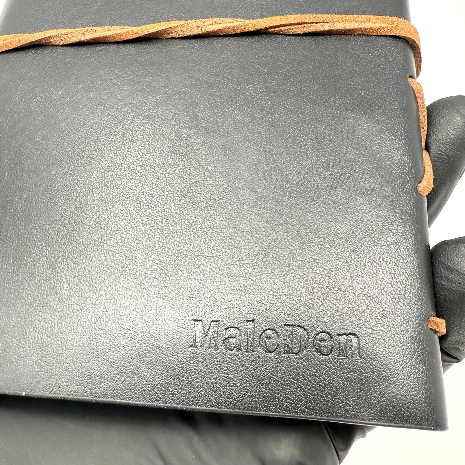 Maleden Journal Notebook with Spiral Binding and Compass Detail Green Leather