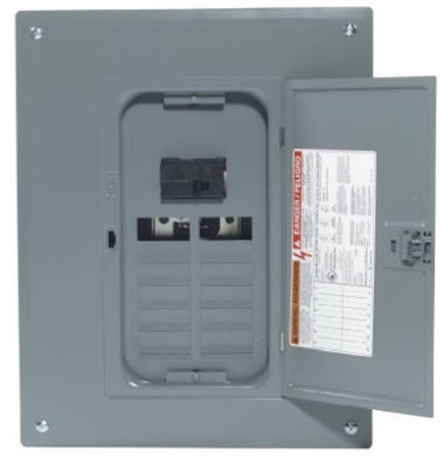 Square D HOM1224M100PC Main Breaker Plug-On Neutral Load Center with Cover 100A