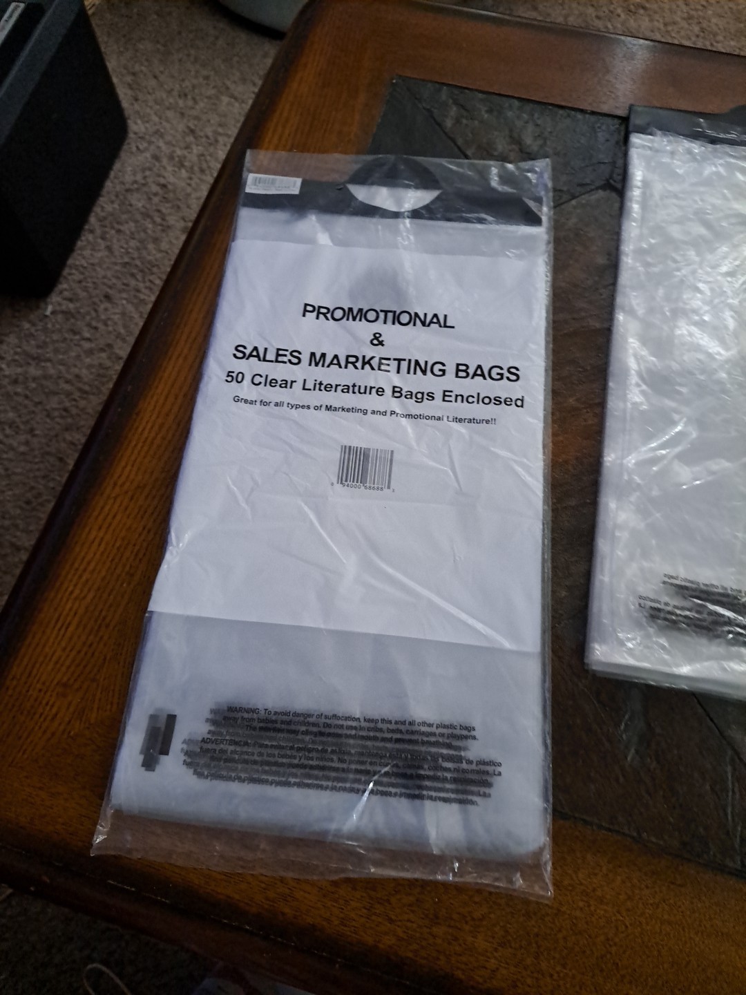 Promotional-Sales Marketing Bags.Total 94 Unopen-50.Open-44.Clear.Doorknob Bags