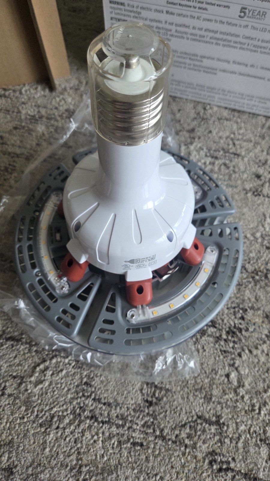 B3 Keystone LED HID High Bay Retrofit 400W Light KT-LED115PSHID-V-EX39-8CSB-D