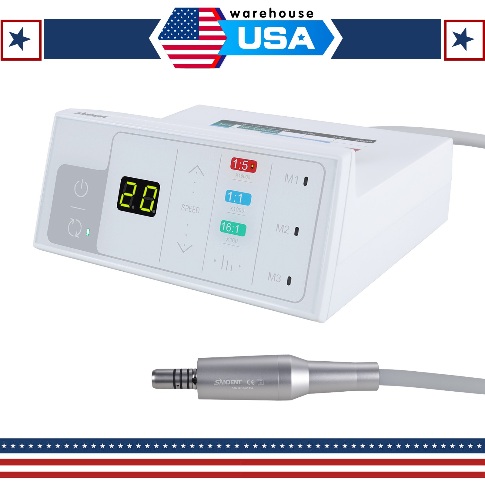 Dental Endo Handpiece 8:1 Contra Angle Endodontic For Dentsply E-Type