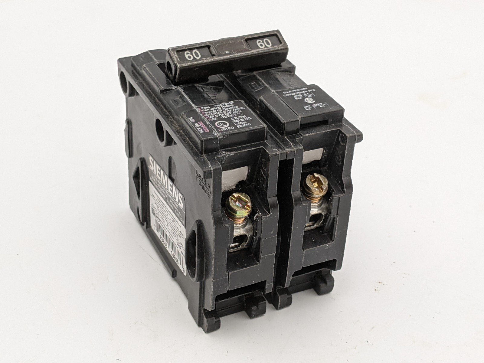 Siemens Q260 Plug-In Circuit Breaker 60A 240V 2P 1PH QP 60 AMP 240 Volt 2 Pole