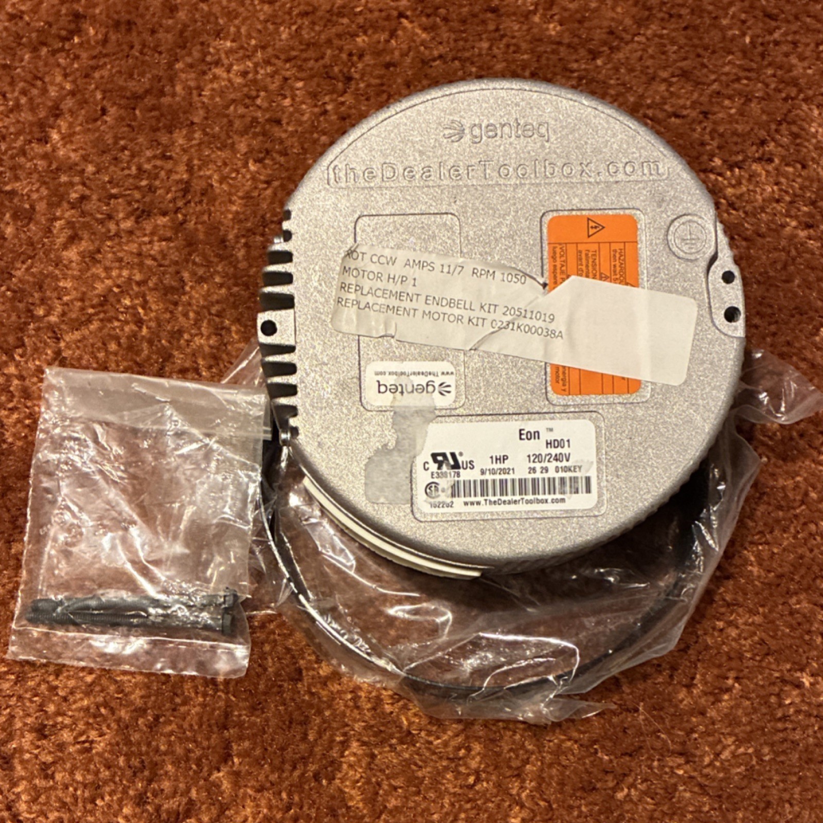 Genteq EON HD01 Endbell Kit 1HP 120/240V CCW 20511019 NEW
