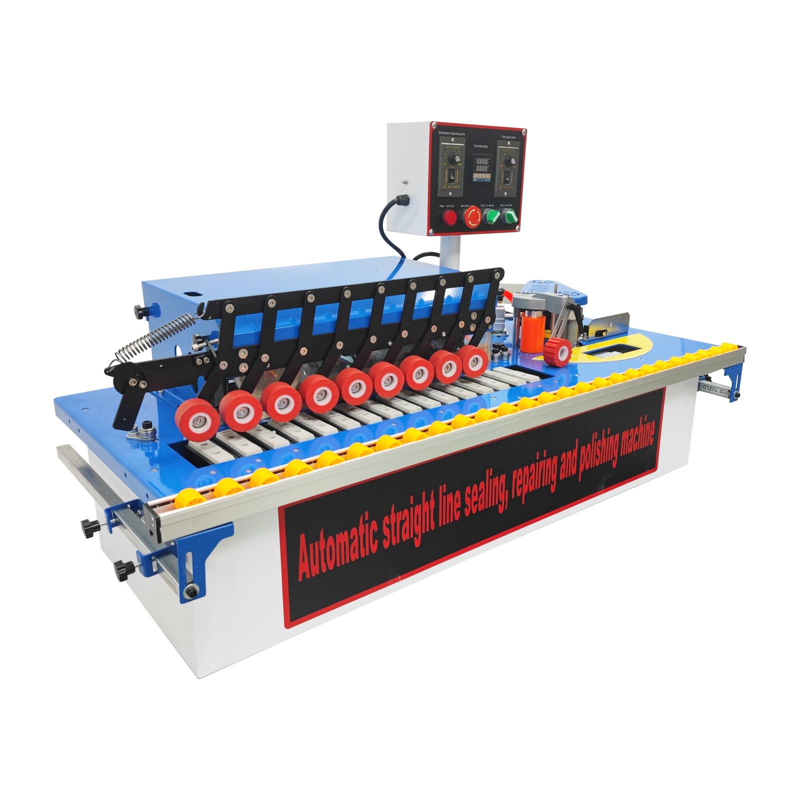 110V Woodworking Curve&Straight Edge Bander Double-sided Polishing Trimming