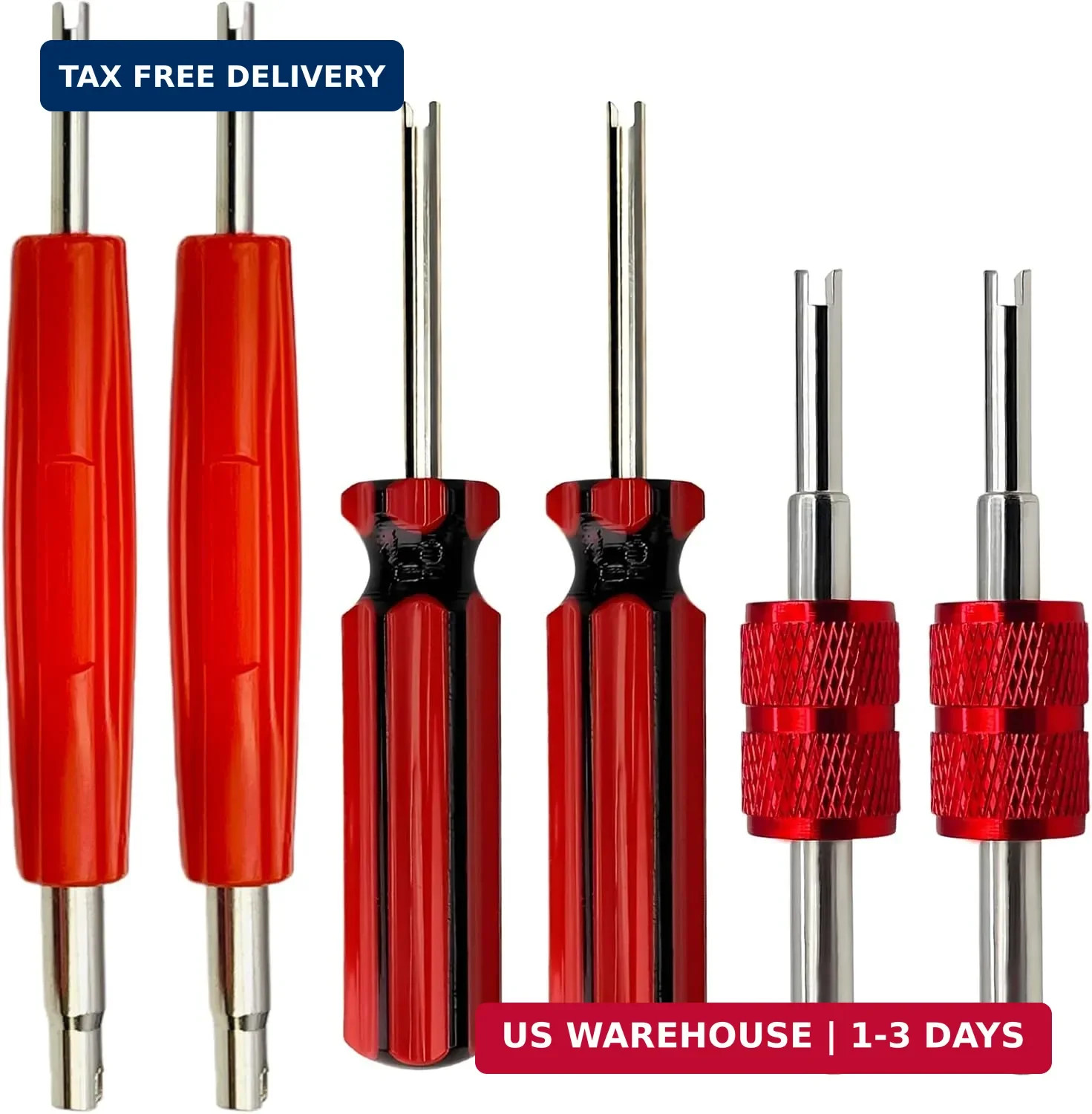 6Pcs Valve Stem Removal Tool Kit, R134a R12 A/C HVAC Air Conditioner Schrader Va