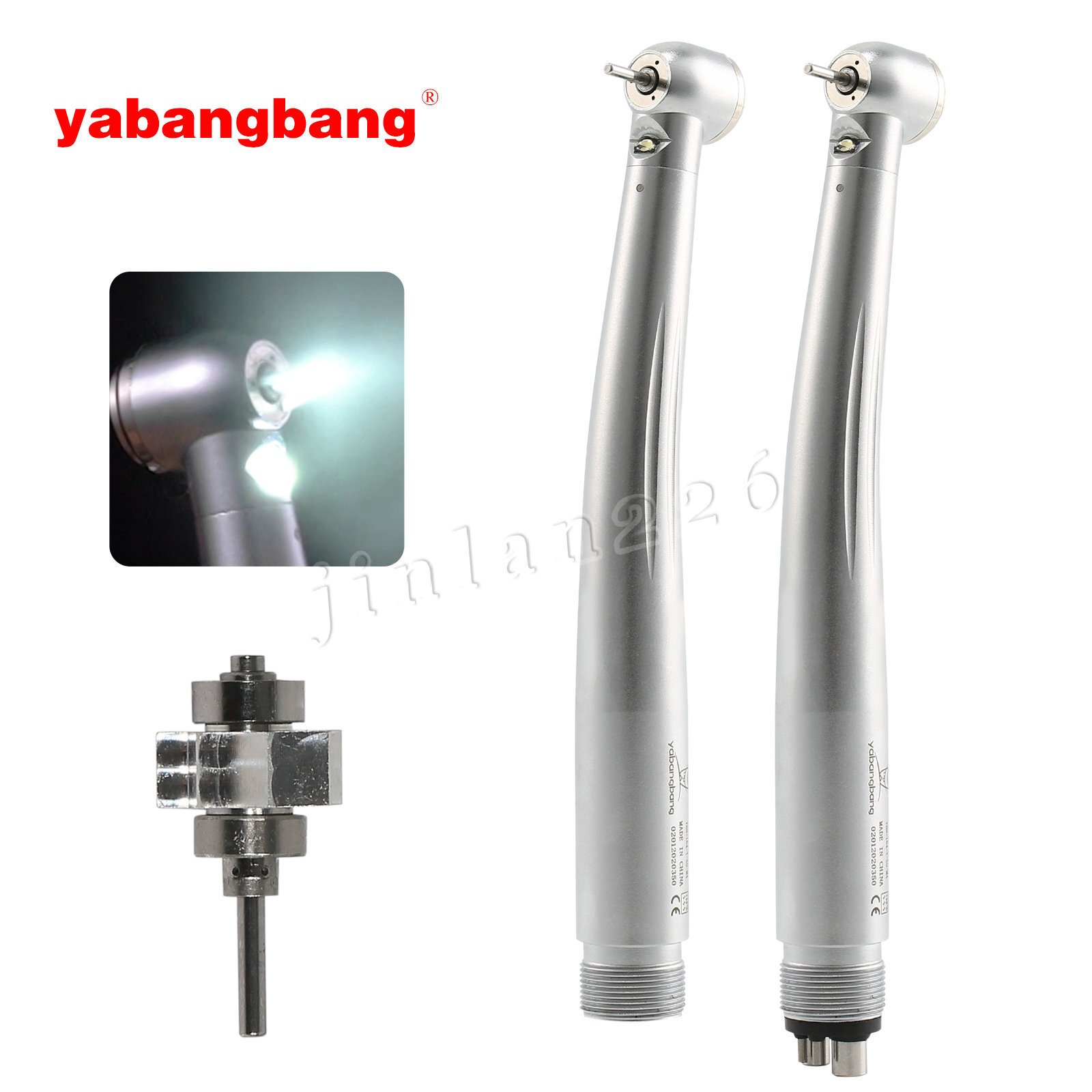 Yabangbang Dental No LED 45 Degree/ LED High Speed Handpiece 4/2 HOLES