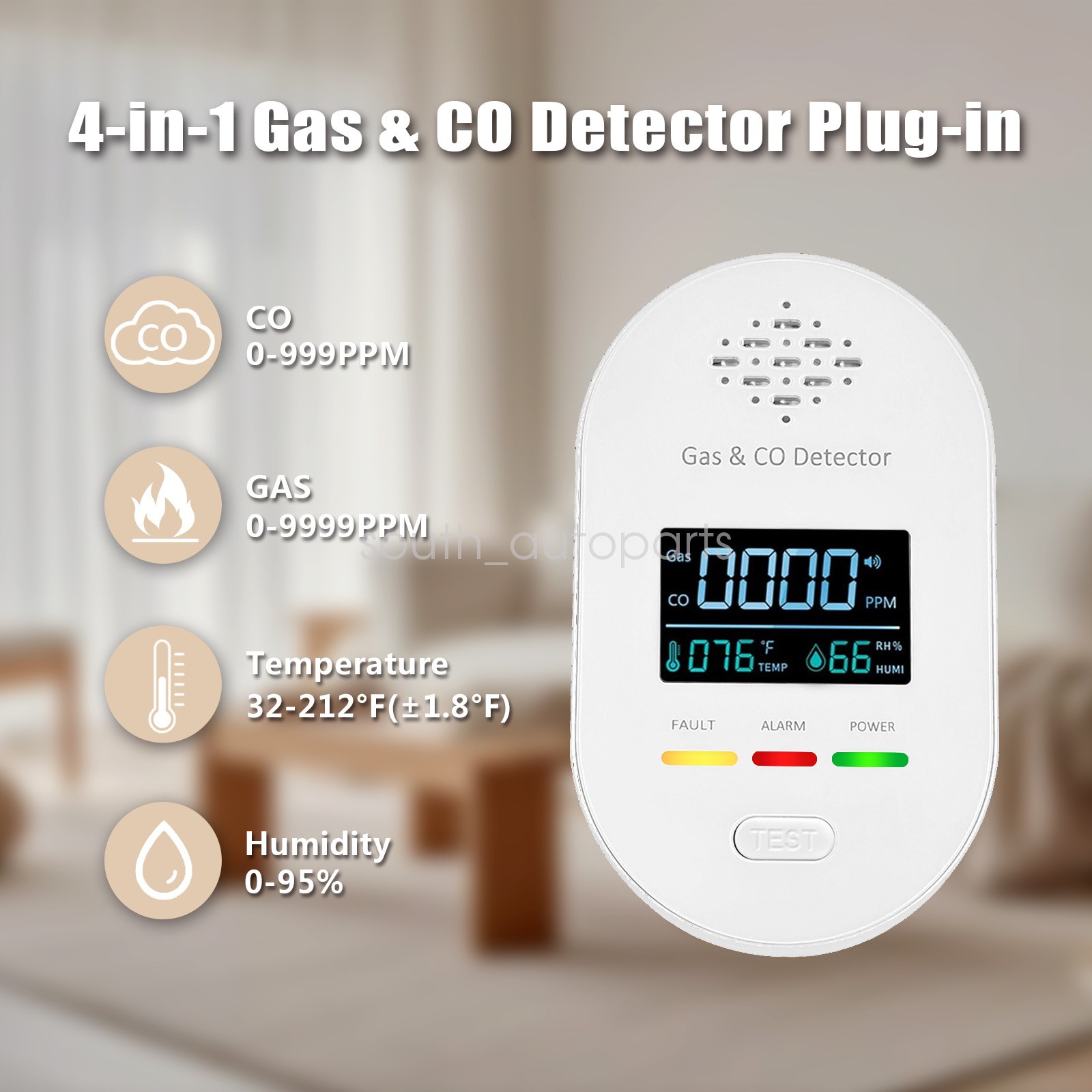 Digital Gas Leak Detector Alarm Sensor Propane Butane Methane Natural Catch US