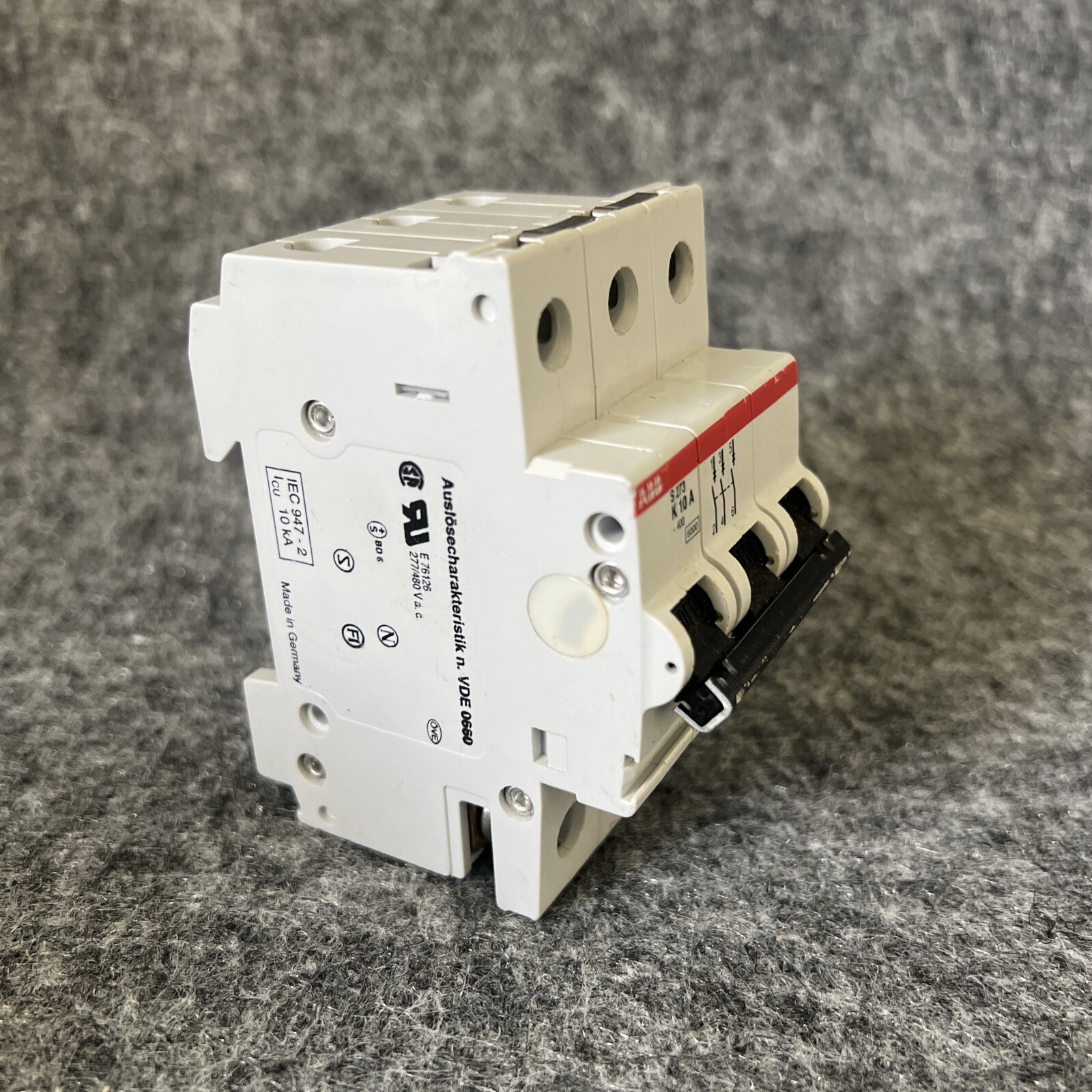 ABB S273 K10A 10A 3 Pole 400V Circuit Breaker Din Rail mount Used