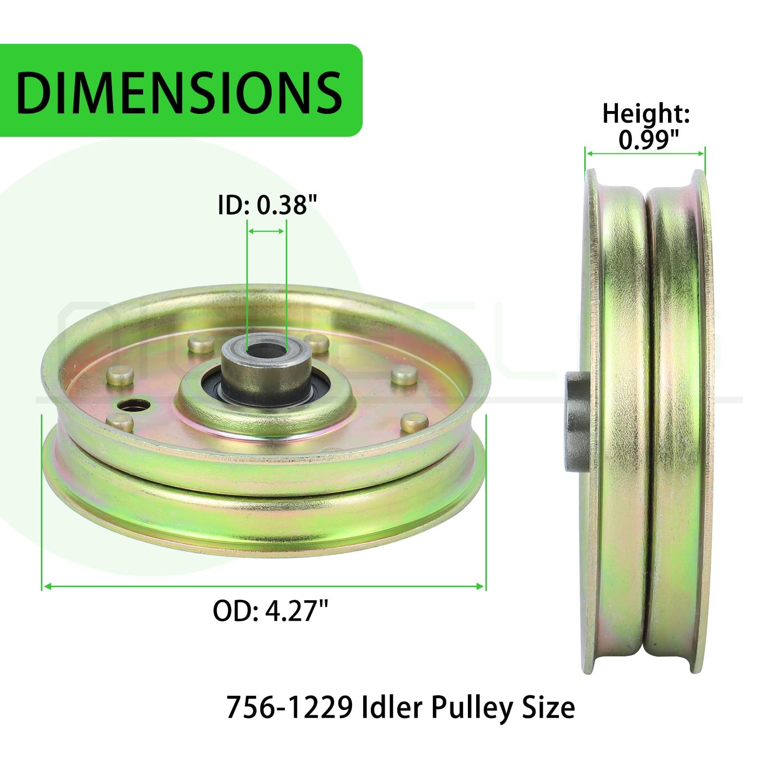 NICHEFLAG 2 Pack 756-1229 Idler Pulley Replaces 756-3005 A14 2×756-1229