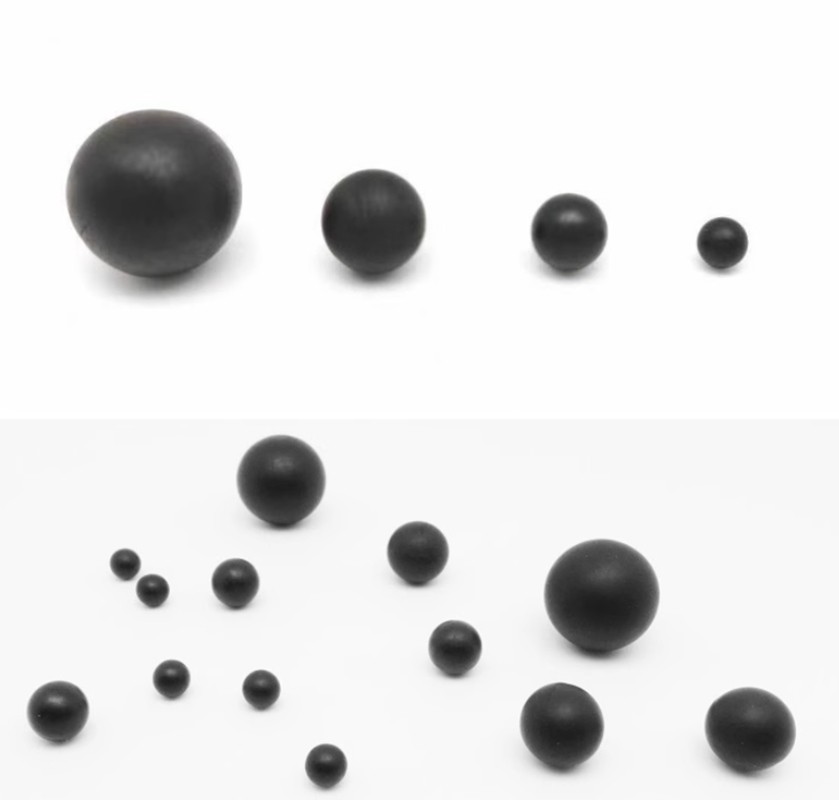 Dia:4mm-12.7mm Nitrile Rubber Solid Balls Bouncy Ball Black NBR Oil Resistant
