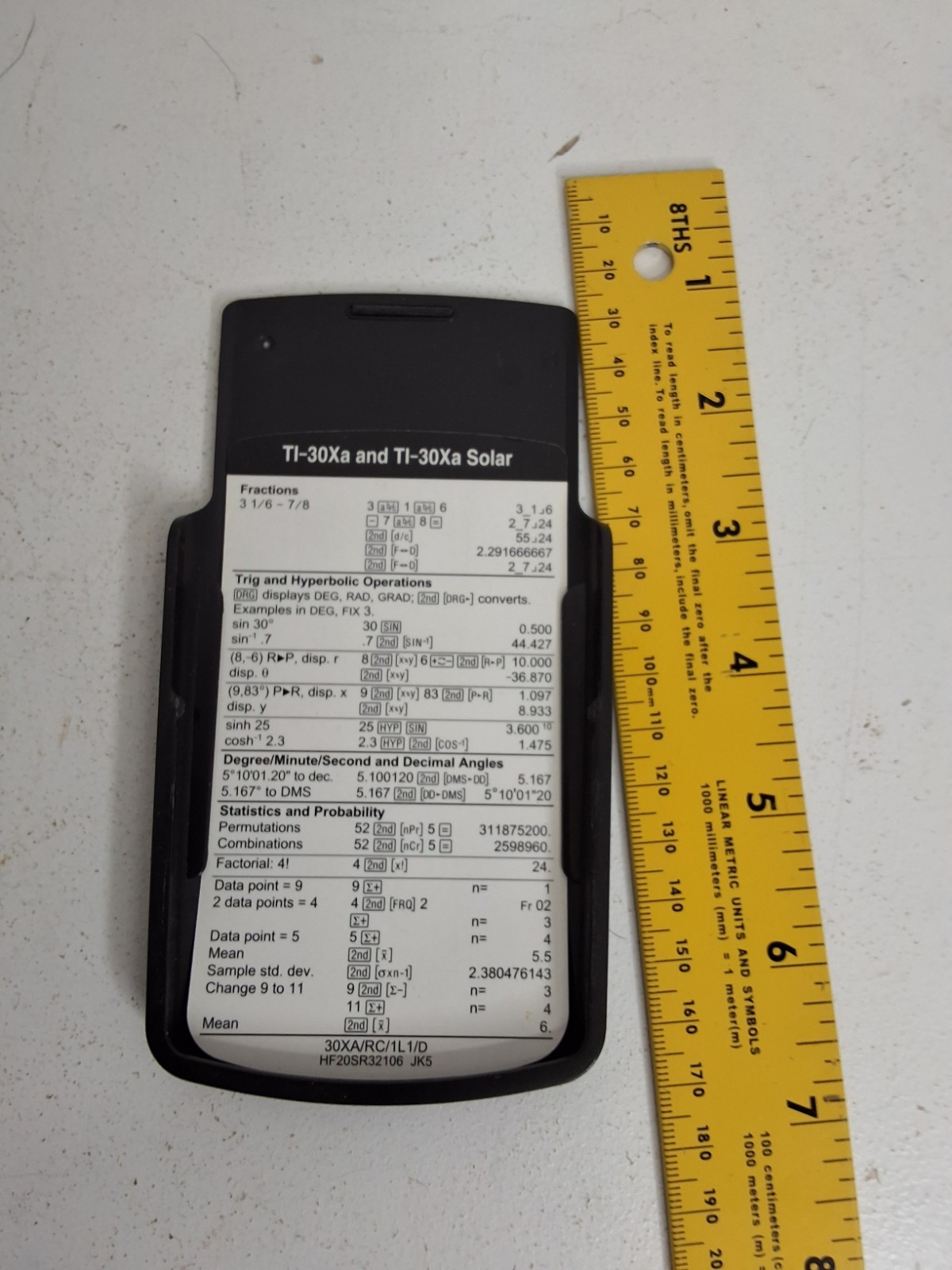 Texas Instruments TI-30XA Scientific Calculator Black Digital Display Handheld