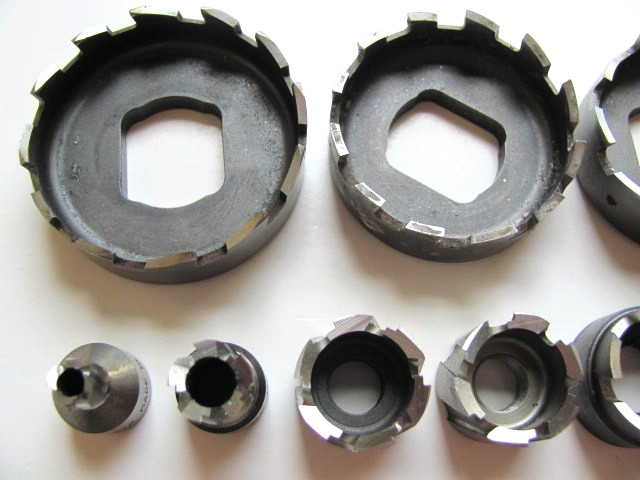 HOUGEN ROTABROACH ROTO CUTTERS, HOLE CUTTERS LOT OF 14, MOSTLY NEW, A FEW USED