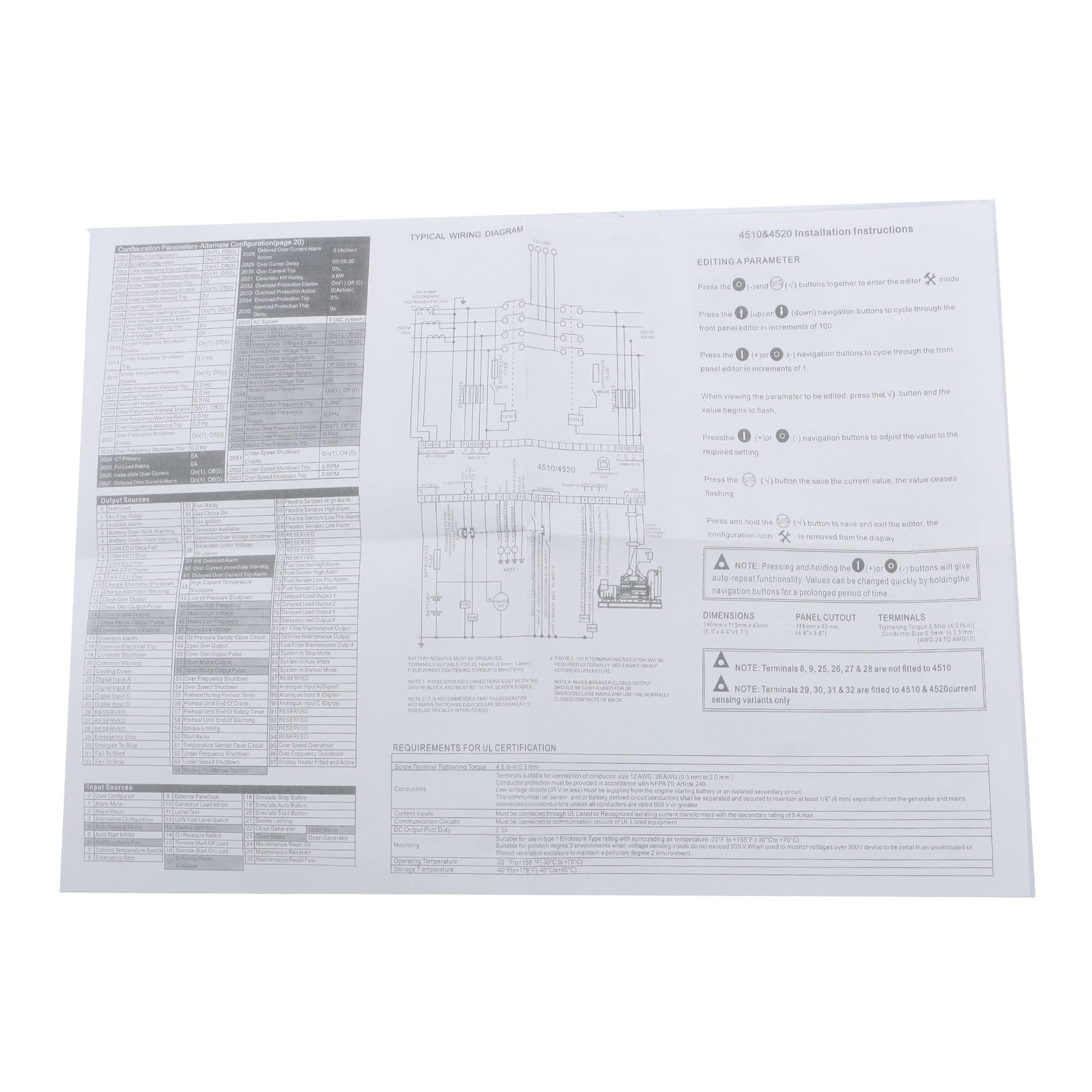 DSE4520 3‑Phase Mains Detection Control Board Controller Generator
