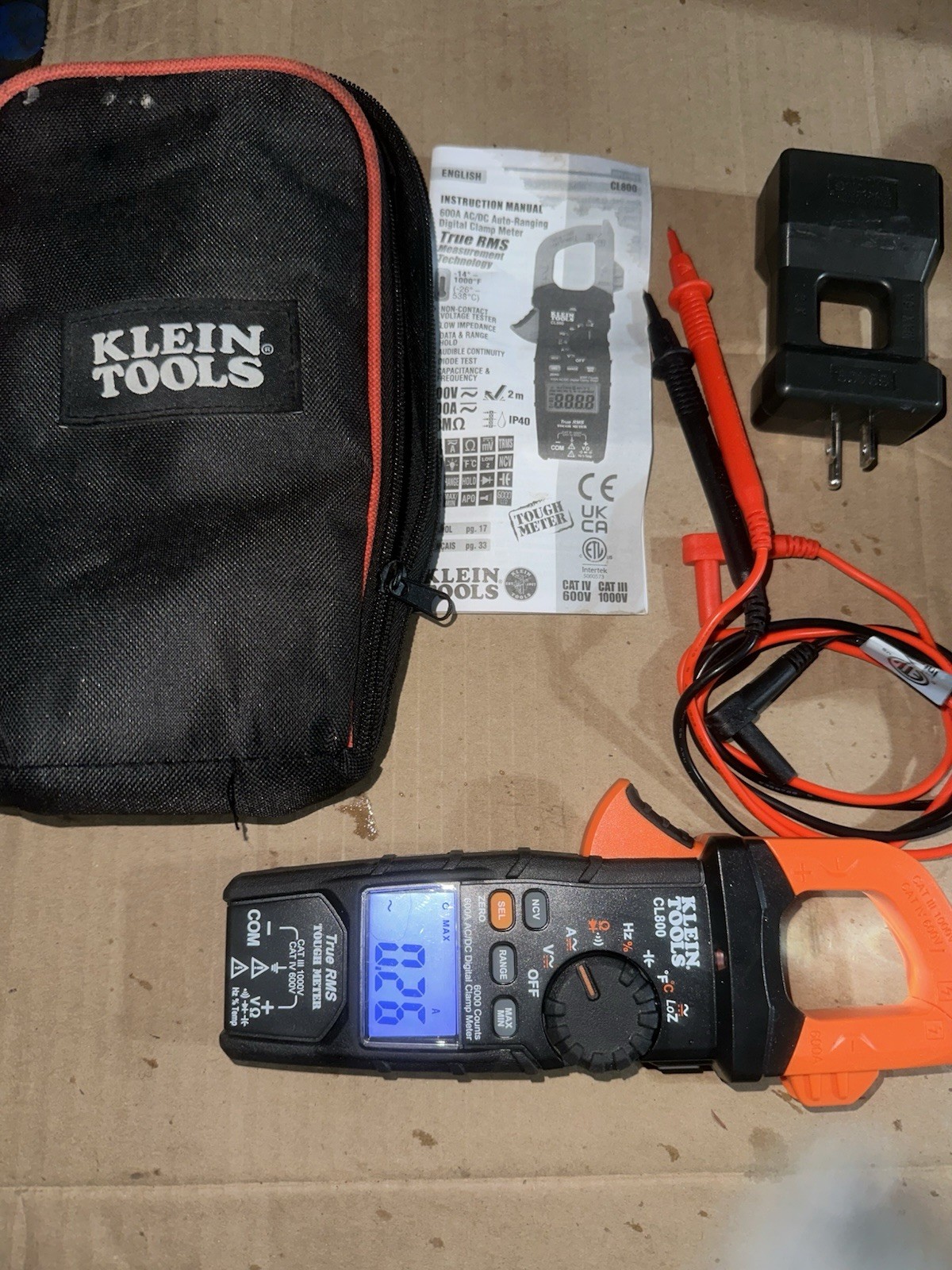 Klein Tools CL800 AC/DC True RMS Auto-Ranging Digital Clamp Meter