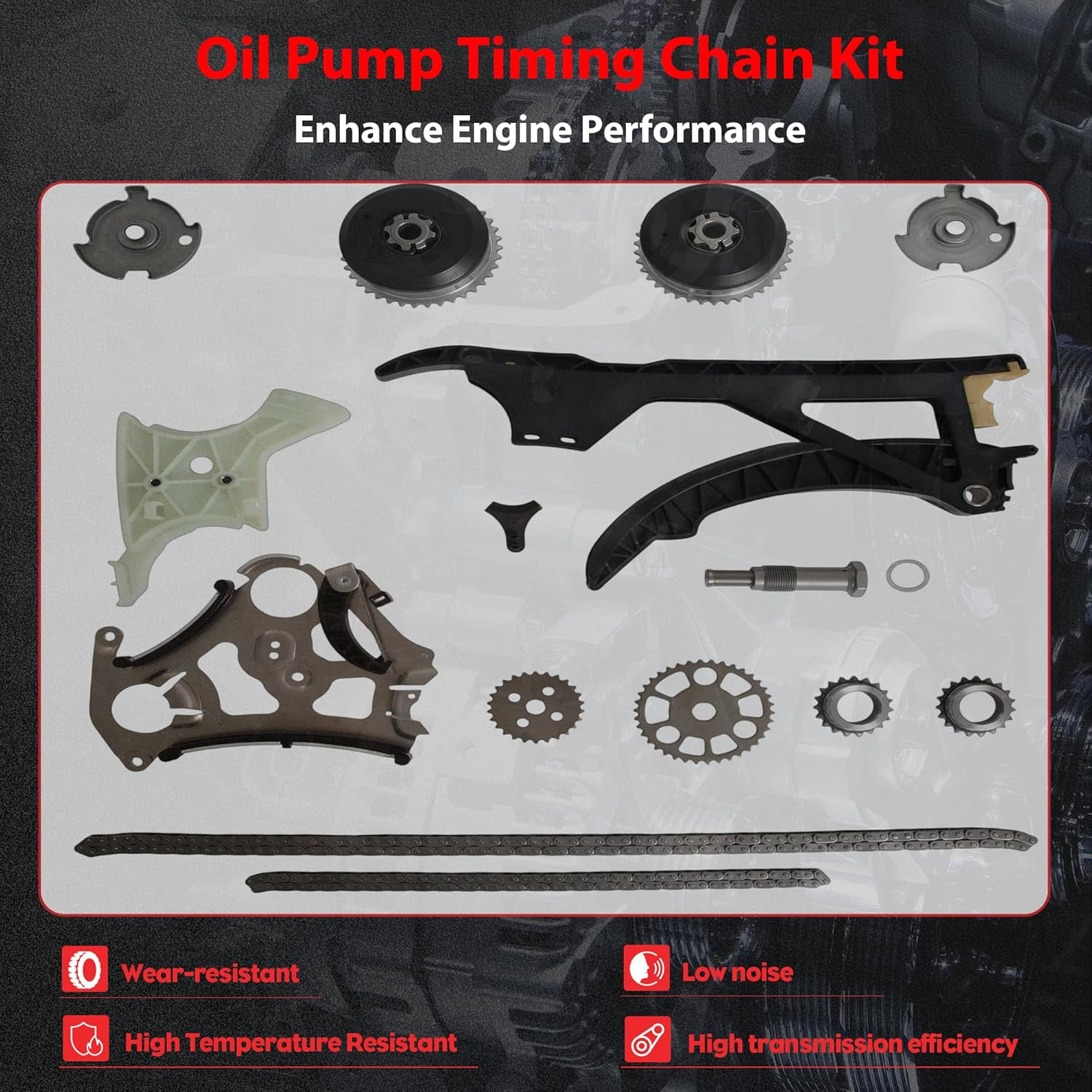3.0L N52 N53 N55 Timing Chain Kit w/ Oil Pump Gear for BMW 330i 525i X5 X6 06-13