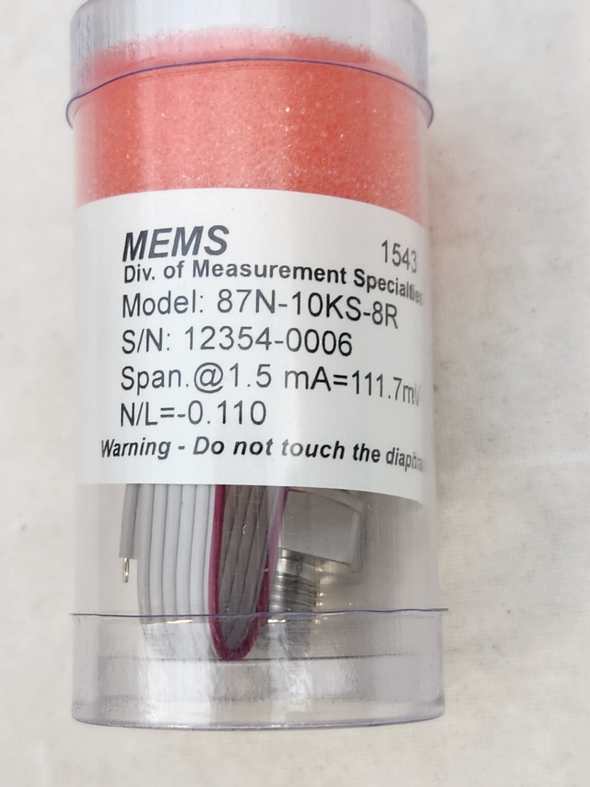 Measurement Specialties MEMS 87N-10KS-8R Pressure Sensor, TE Connectivity