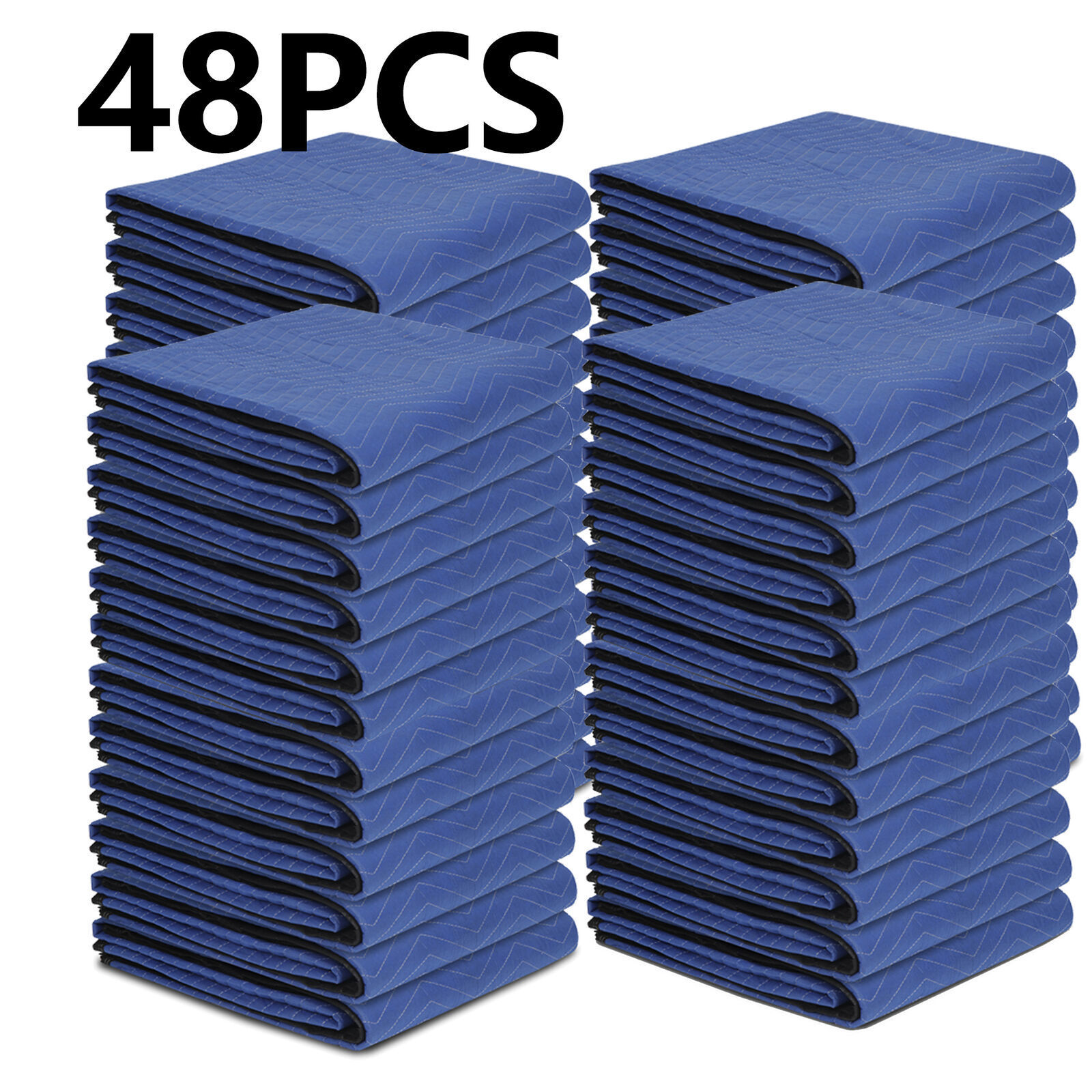 48 Pack Moving Blankets 80″ x 72″ (35 lb/dz) Quilted Shipping Furniture Pads