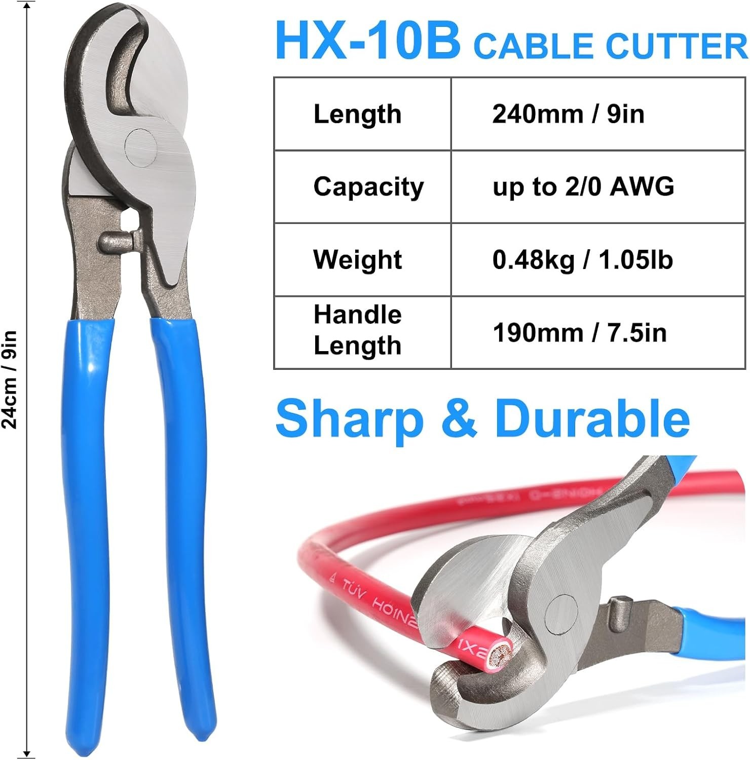 Industrial-Grade Battery Cable Crimper: Robust Tool for Automotive & Marine Use