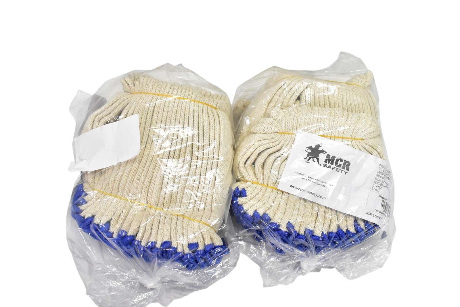 MCR Safety 9506M String Knit PVC Dotted Work Gloves Medium 1 Dozen (12 Pairs)