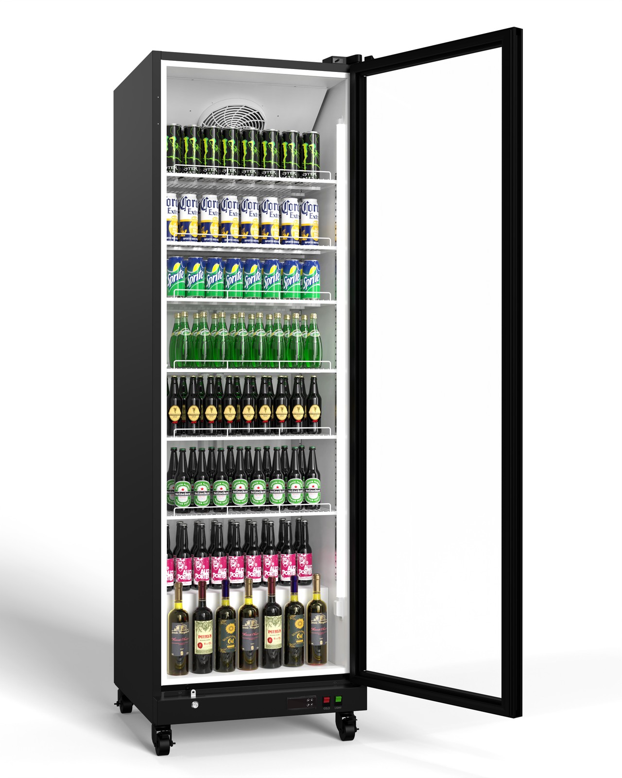 Yeego 17.5Cu.ft Commercial Display Beverage Refrigerator Merchandiser Glass Door