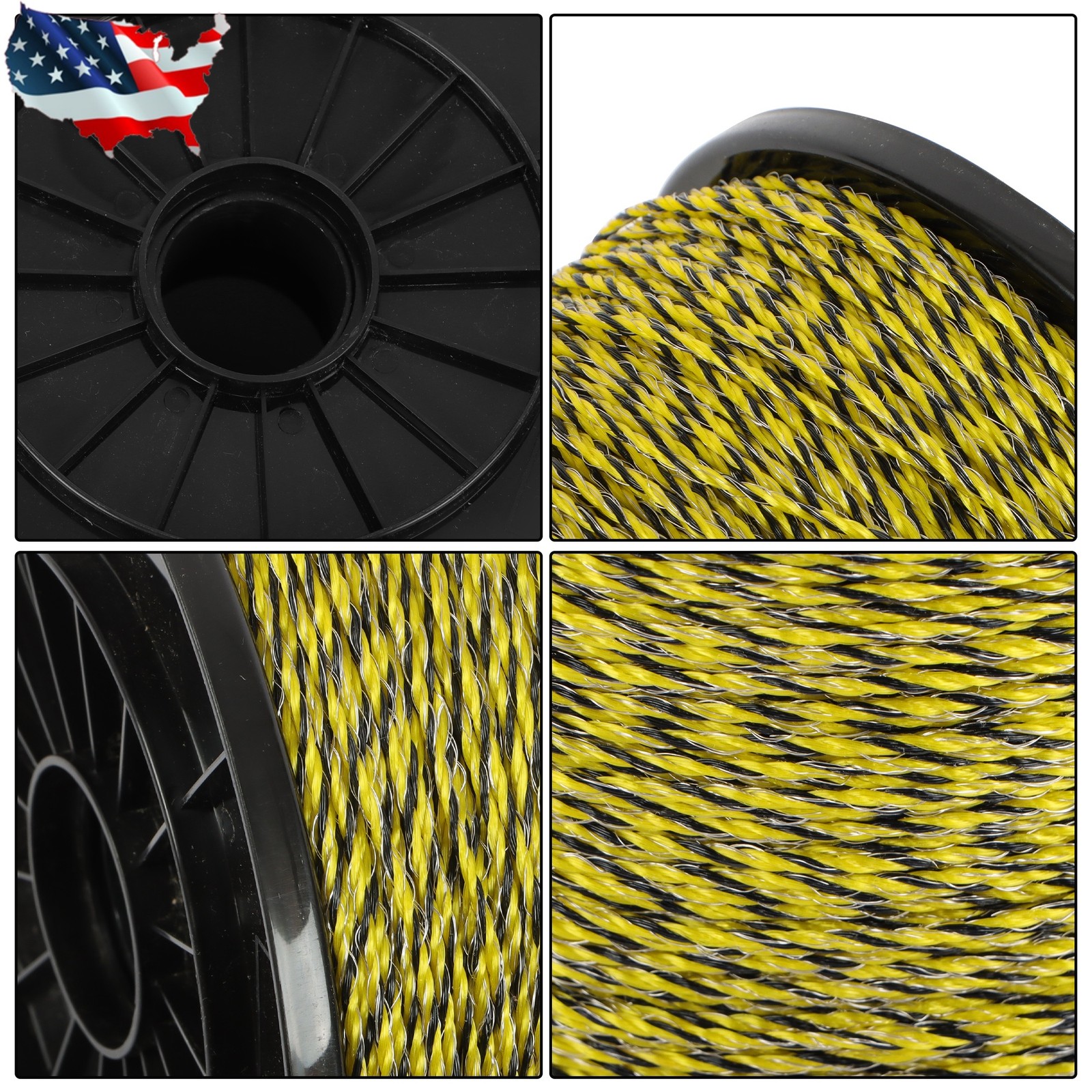 Electric Fence Wire, 3500Ft 1/8″ , Polywire fit for Portable Livestock Fencing