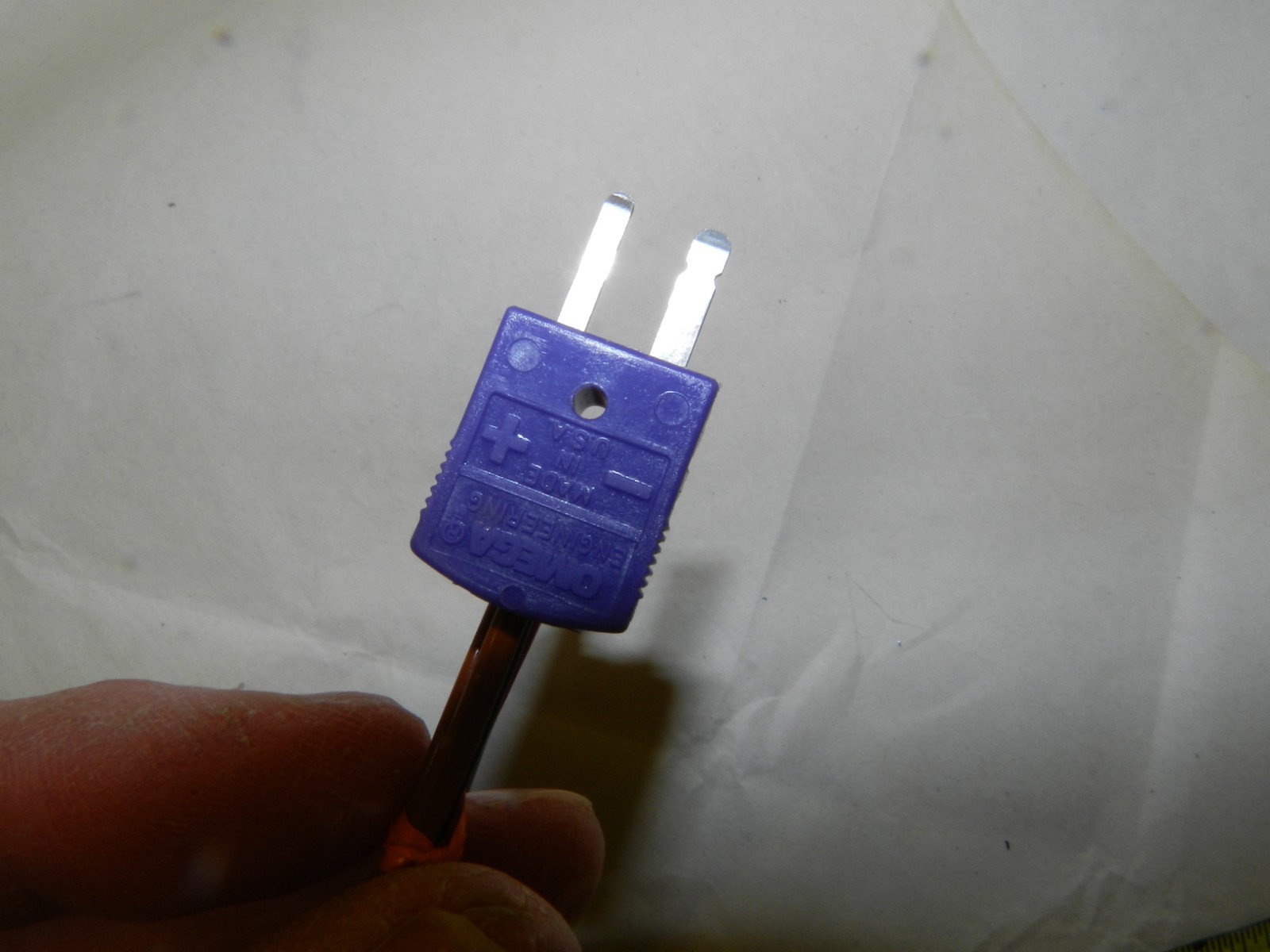 Omega TEC-E2-18 Thermocouple Extension Cable E-Type W/Mini Connector & Spade Lug