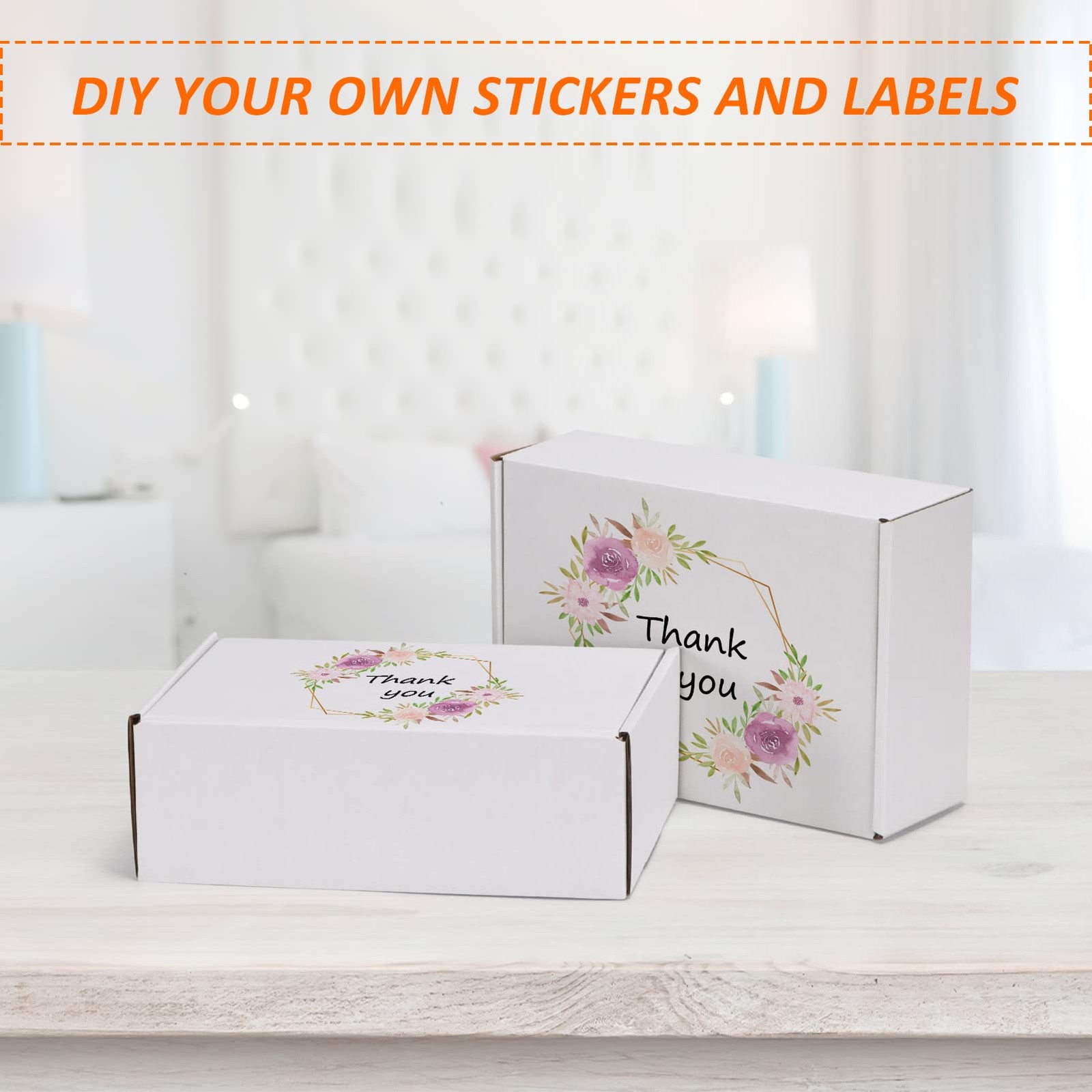 HORLIMER 9x6x3 inches Shipping Boxes Set of 25, White 9″ x 6″ x 3″,
