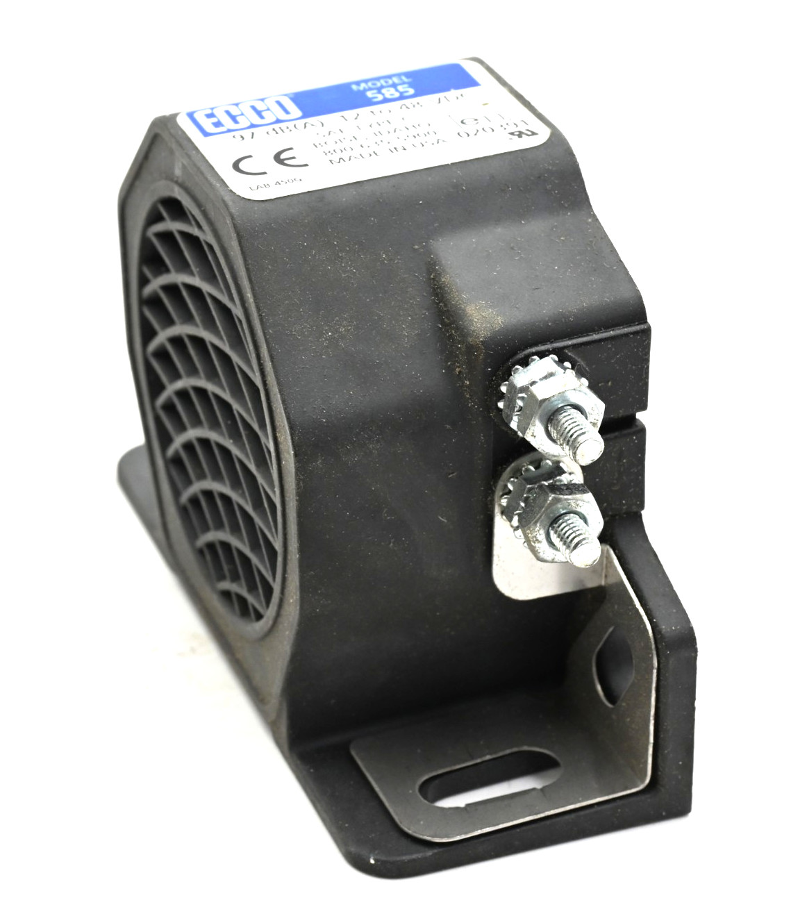 ECCO Model 585 Back Up Alarm, 97dB, 2-1/2 In., 12-48VDC SAE Type C