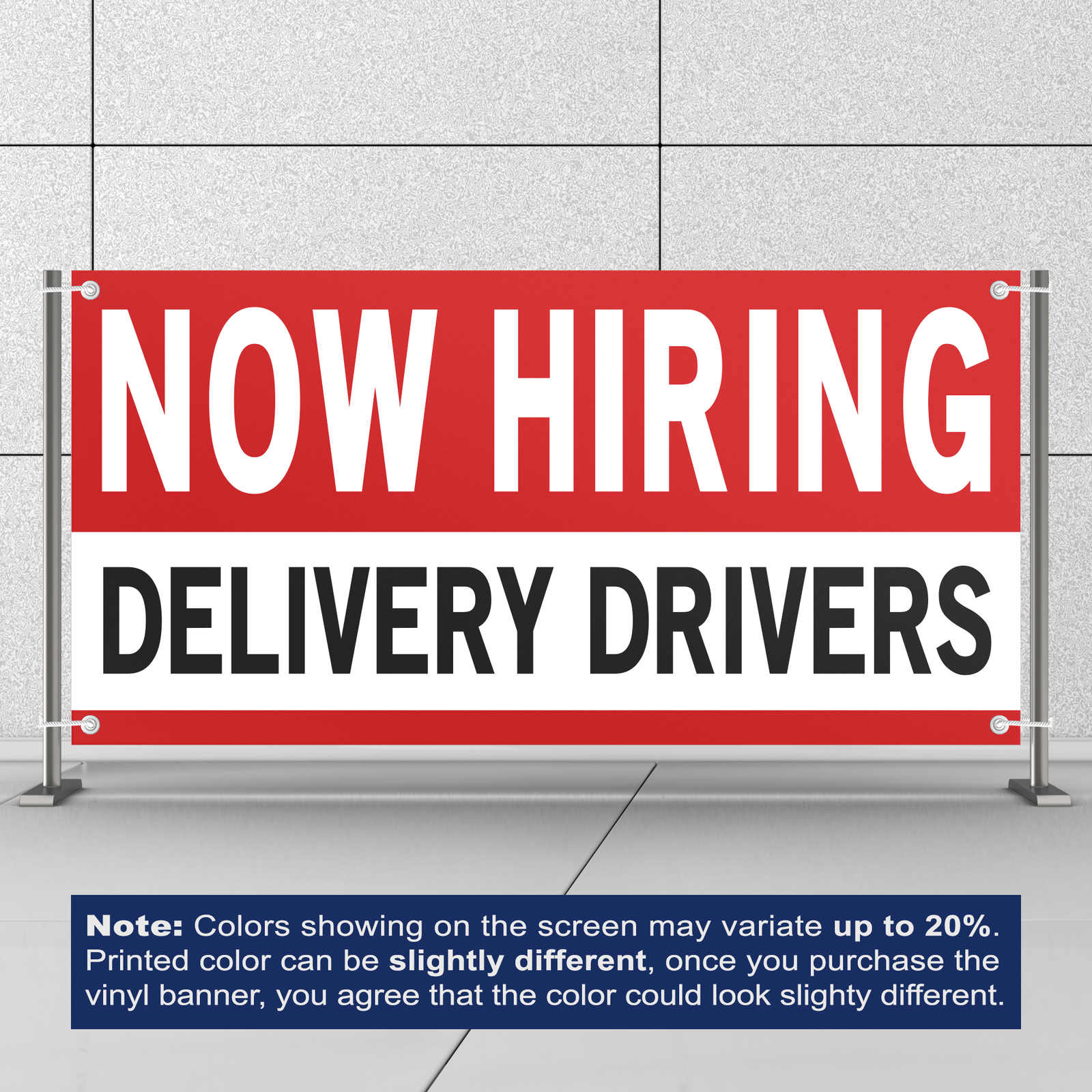 Now Hiring Delivery Drivers 13 oz Heavy Duty Vinyl Banner Jobs Available Sign