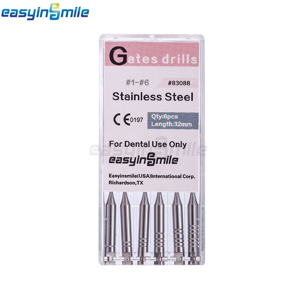 6pcs Endodontic Gates Drill Dental Peeso Reamers Glidden Rotary Paste Carriers