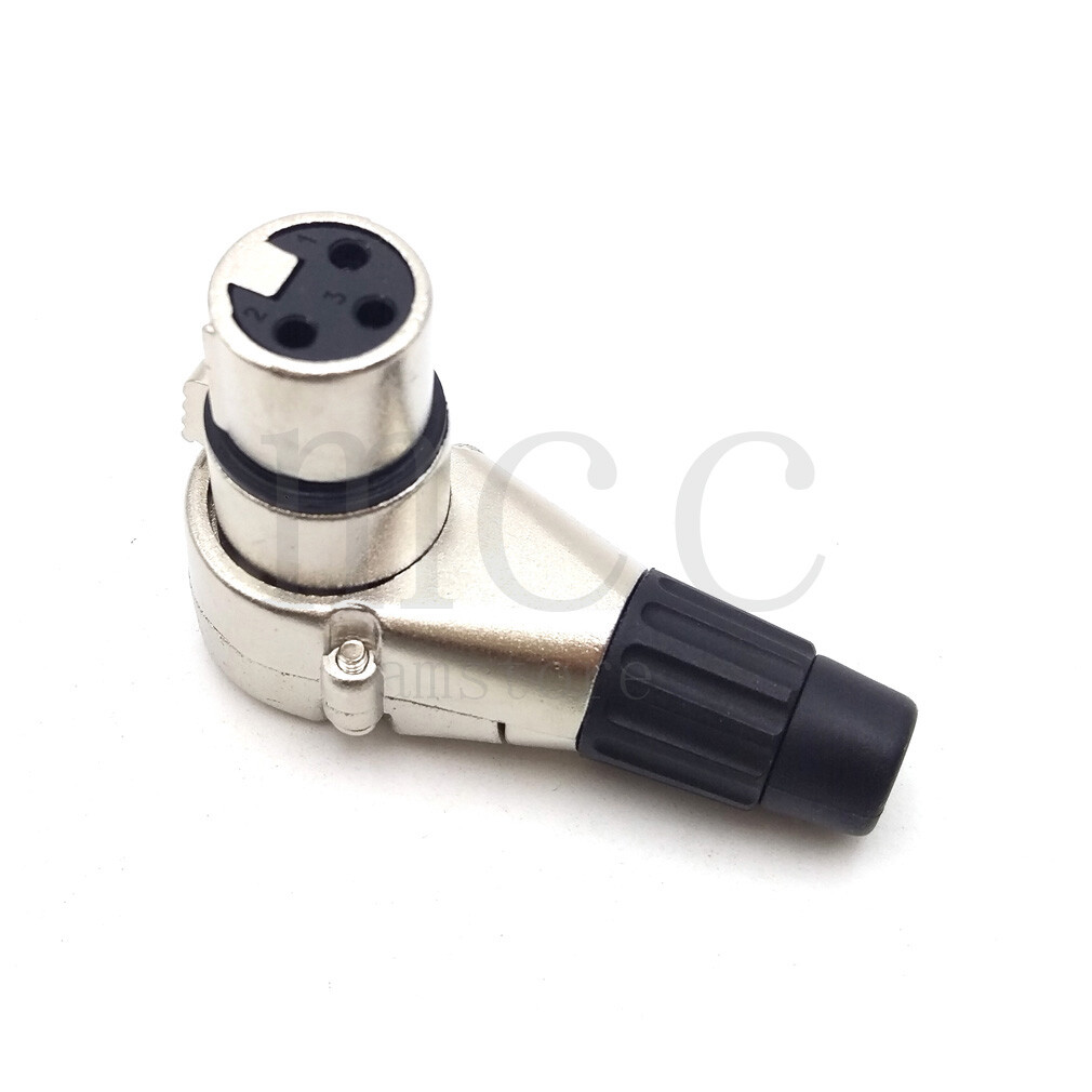3 Pin XLR Male/ Female Jack Mic Cable Right Angle 90 Degree Audio Wire Connector