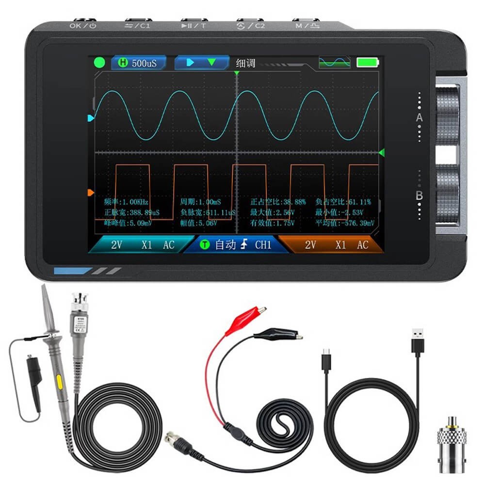 FNIRSI DS215H 2in1 Dual Channel Digital Oscilloscope Signal Generator 50MHz 250MSa/s