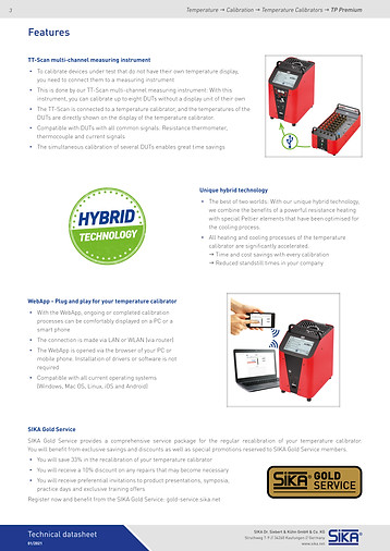 SIKA TP37200E.2i Premium Temperature Calibrator Range -55°C to 200 °C