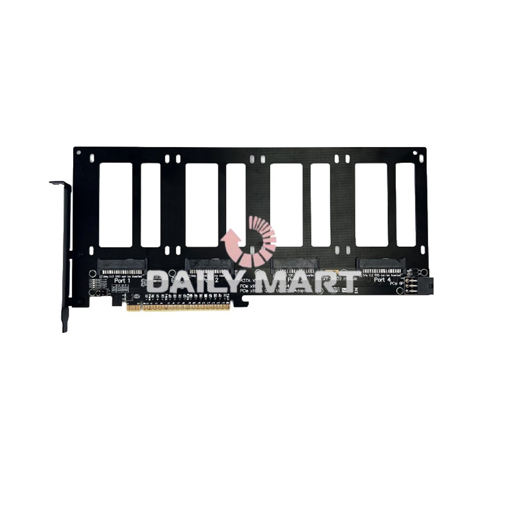 New In box PCIe 5.0X16 to 4-Port U.2/E1.S/E3.S Hard Drive Adapter Expansion